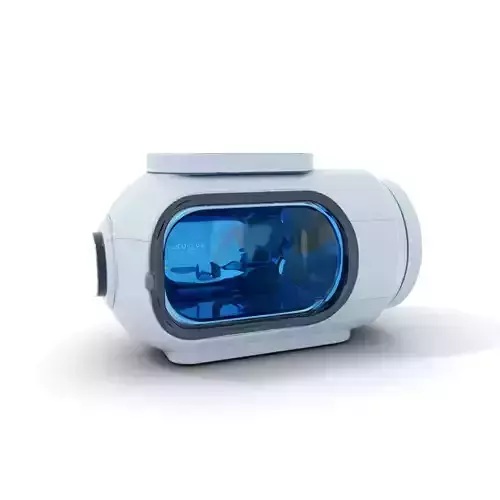 Futuristic Hologram Display Device Model Pack Low-poly 3D model