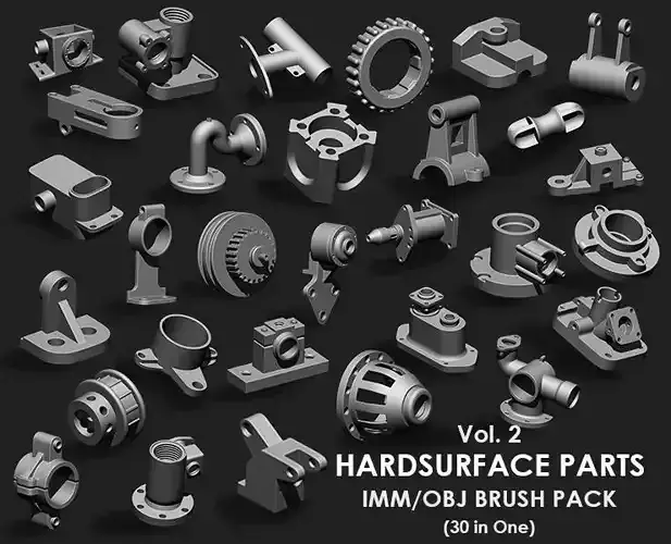 Hardsurface IMM Brush Pack 30 in One vol 2