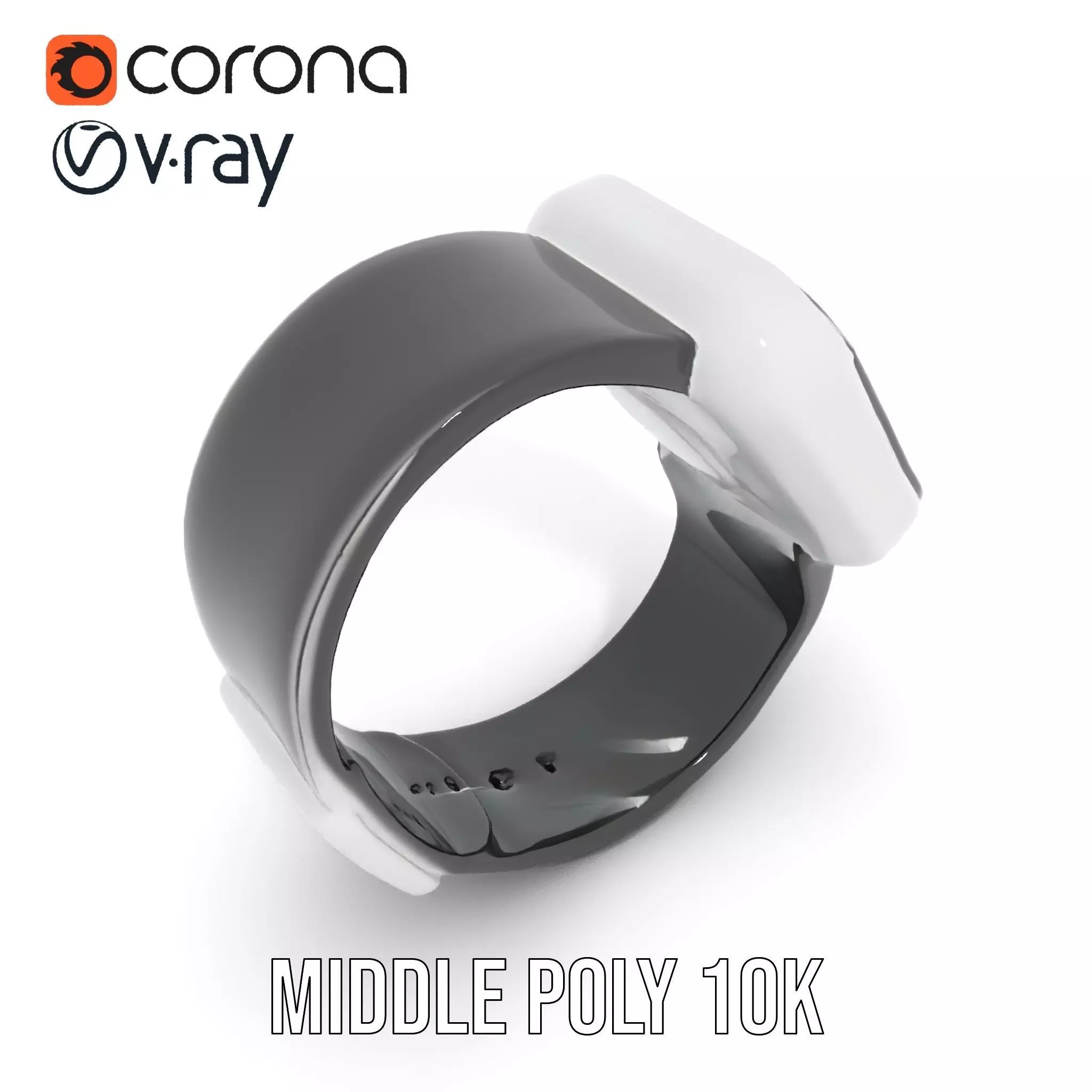 Smartwatch with Dynamic Display Model Pack Low-poly 3D model_5