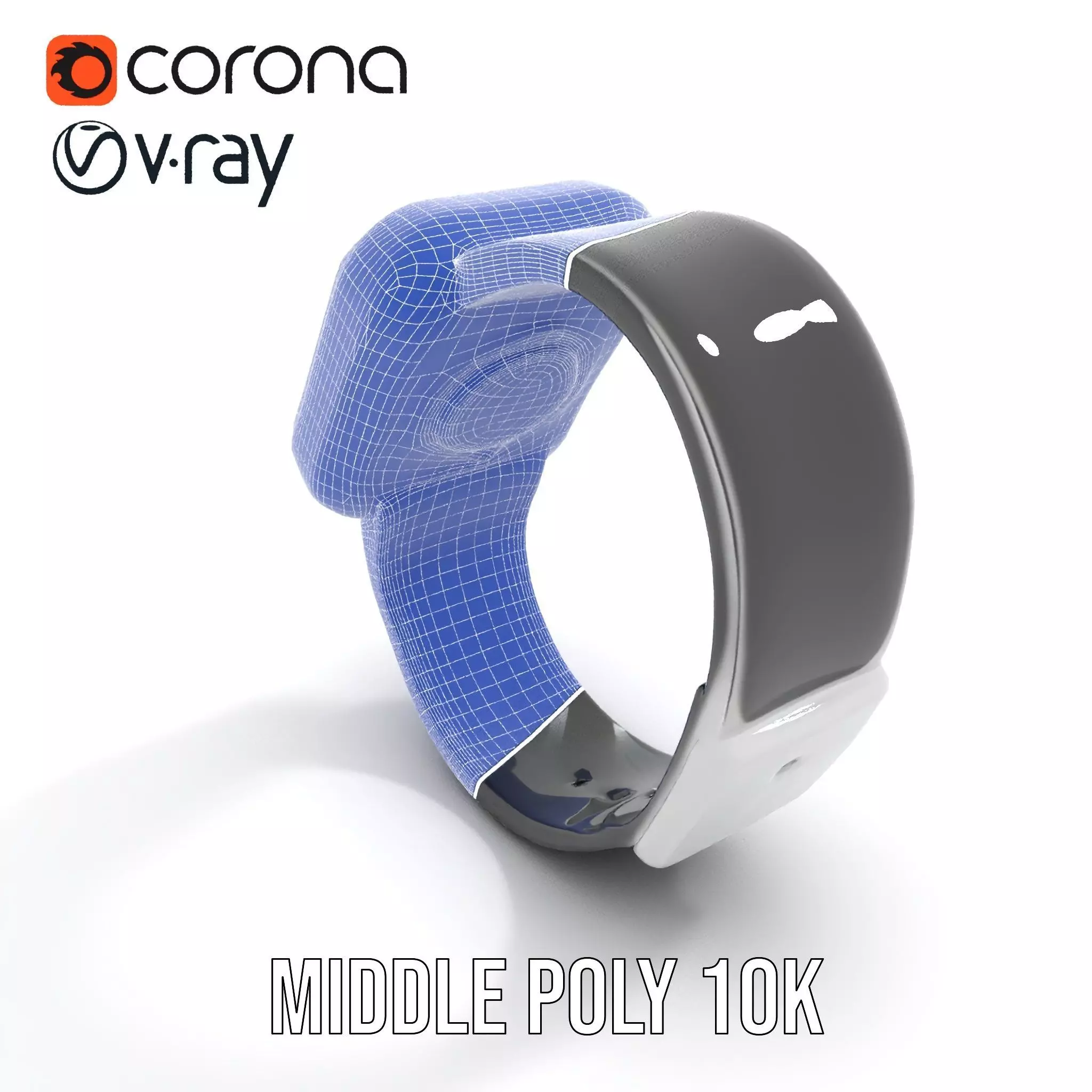Smartwatch with Dynamic Display Model Pack Low-poly 3D model_15