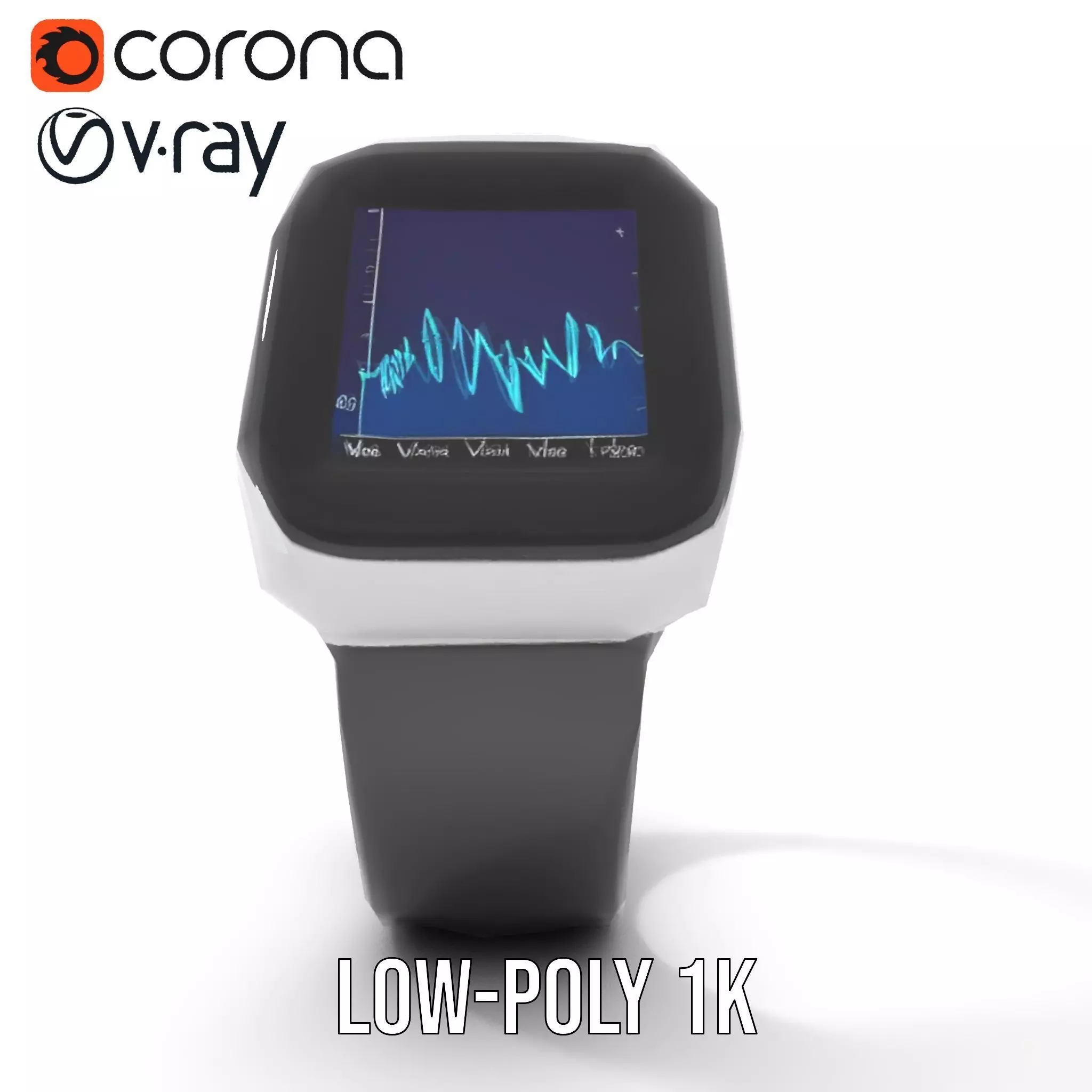 Smartwatch with Dynamic Display Model Pack Low-poly 3D model_22