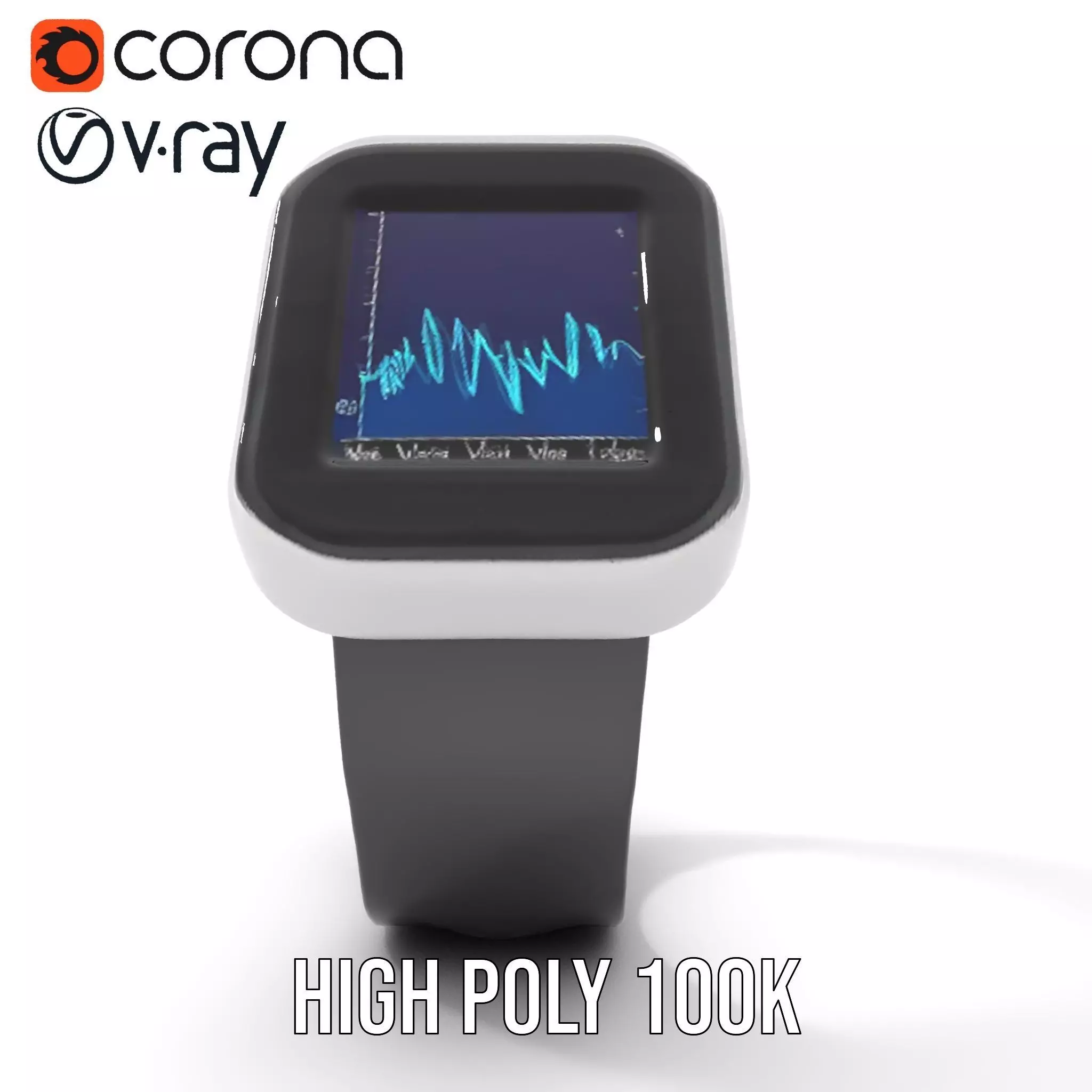 Smartwatch with Dynamic Display Model Pack Low-poly 3D model_23