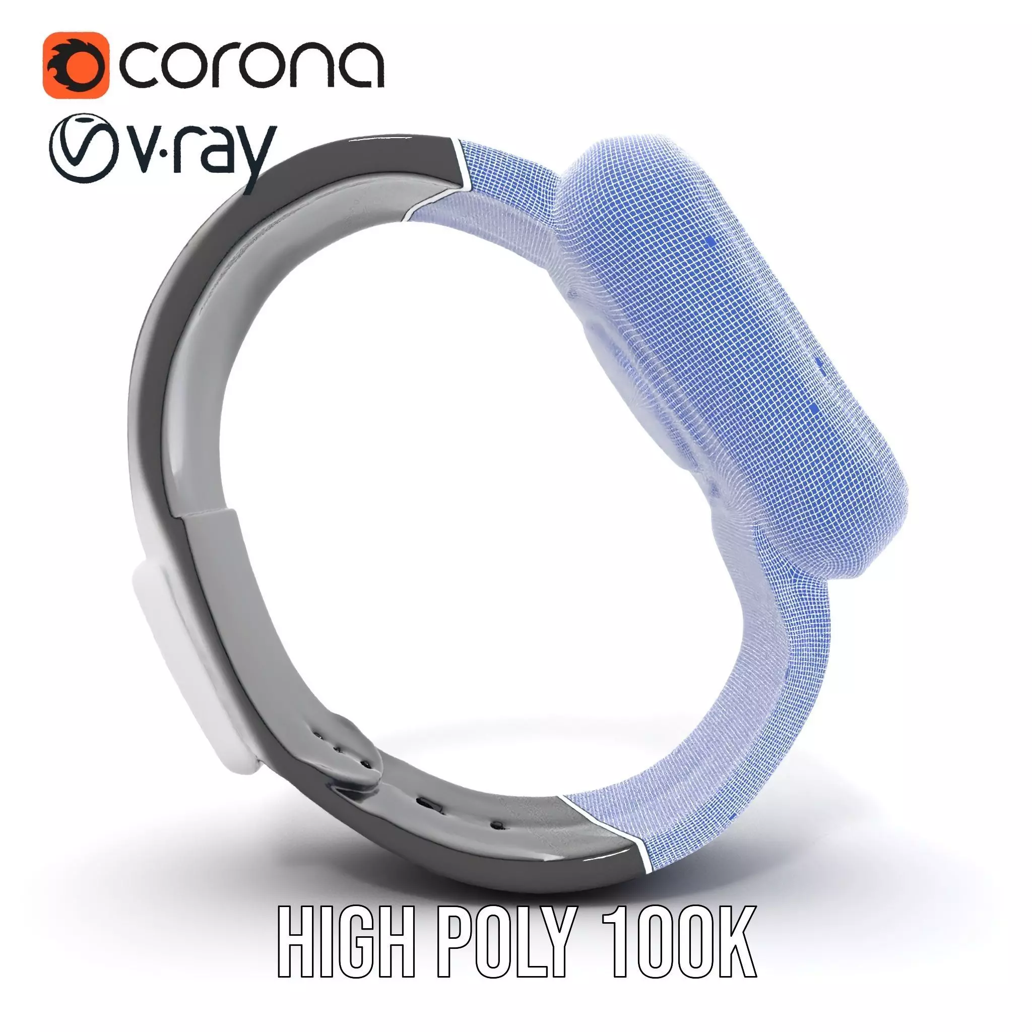 Smartwatch with Dynamic Display Model Pack Low-poly 3D model_34