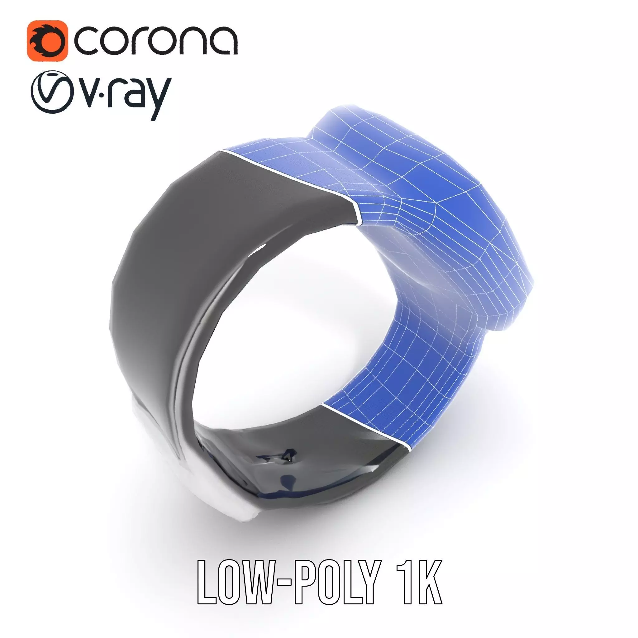 Smartwatch with Dynamic Display Model Pack Low-poly 3D model_14