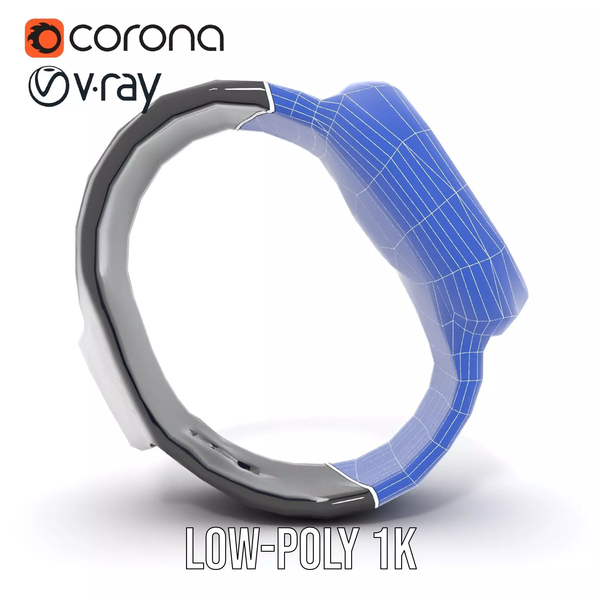 Smartwatch with Dynamic Display Model Pack Low-poly 3D model_31