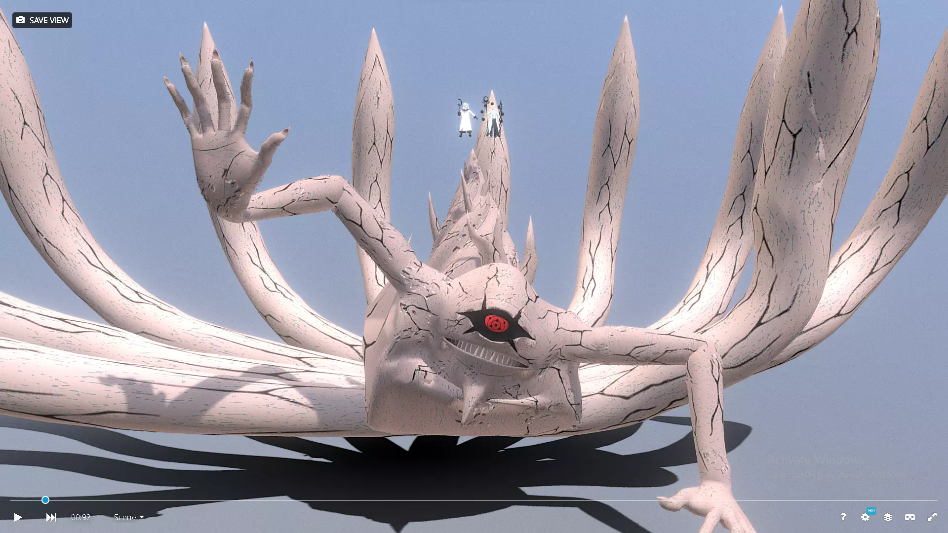 TEN TAILS Maddara Obitto Animated 3D model_0