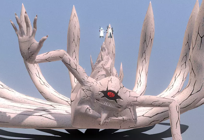 Madara TEN TAILS Obitto Animated 3D model