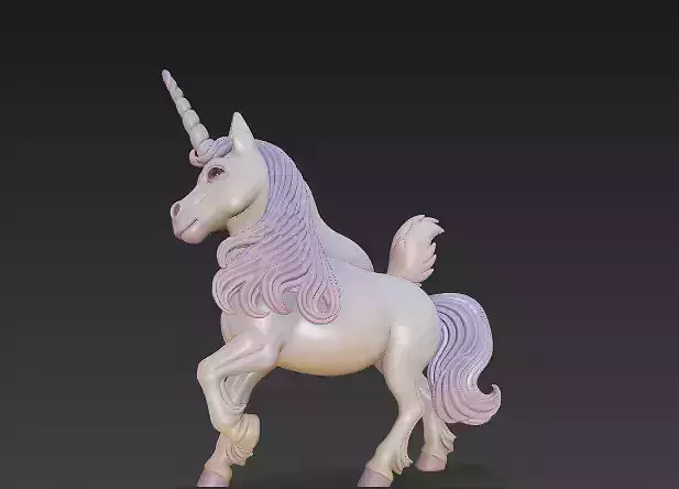 Majestic Cat Riding a Unicorn - Whimsical Fantasy 3D Print Model Low-poly 3D model