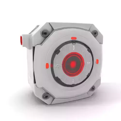 Futuristic Device Model Pack with Red Light Feature Low-poly 3D model