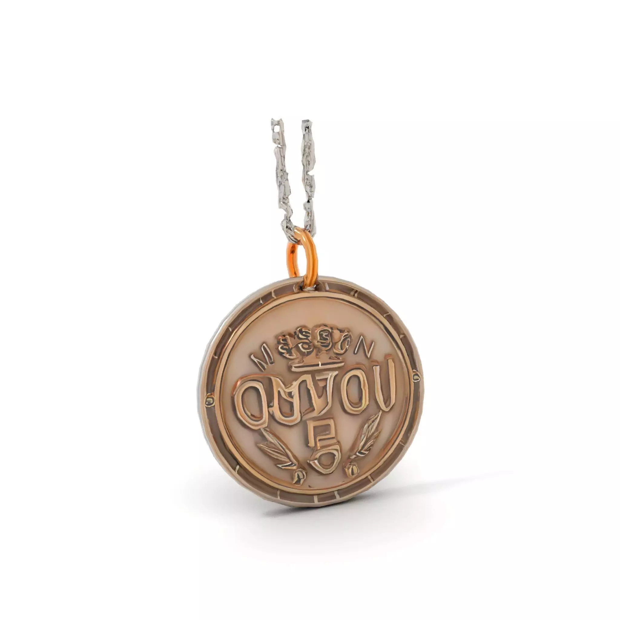 Orion Mission Medal model pack with detailed chain Low-poly 3D model_18