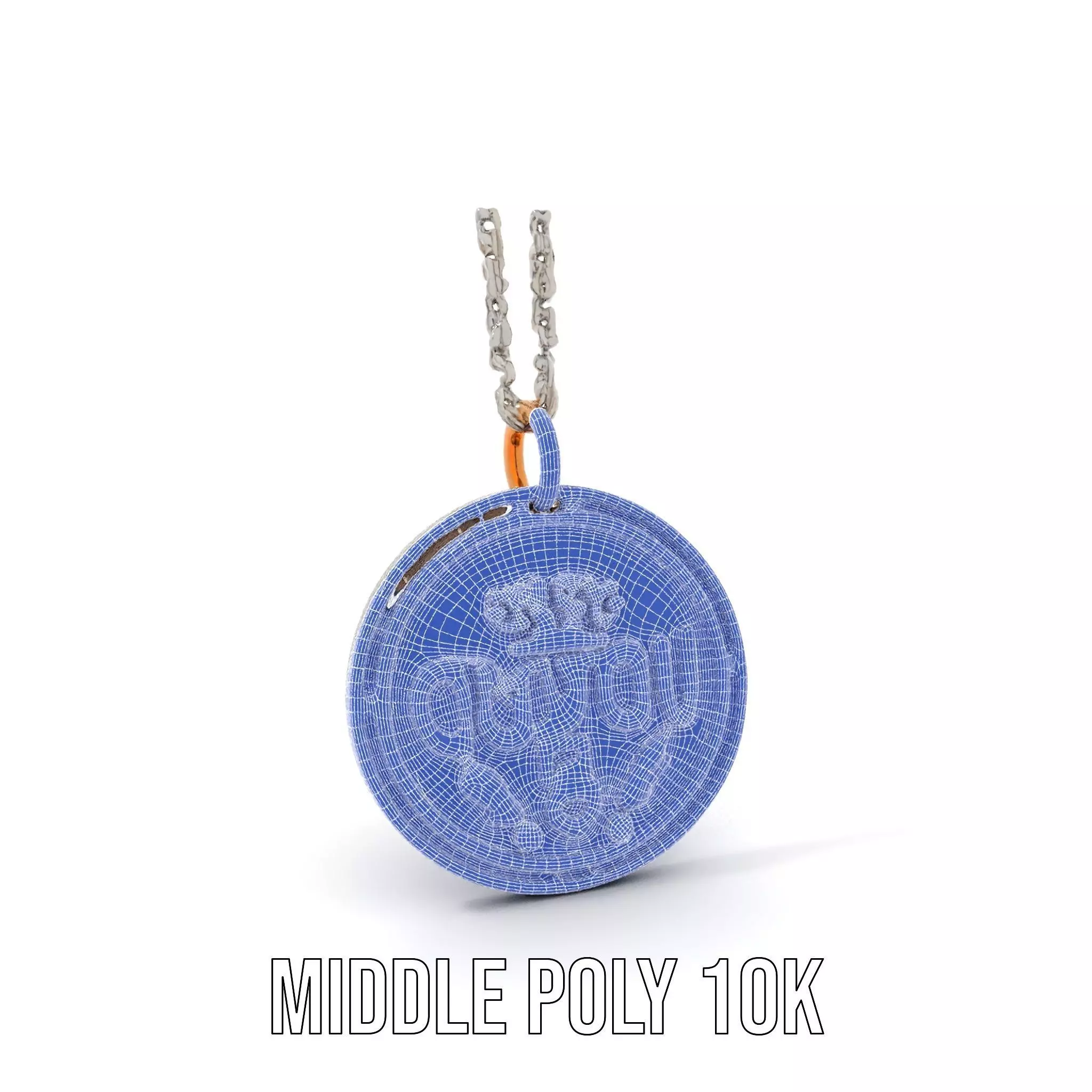Orion Mission Medal model pack with detailed chain Low-poly 3D model_6