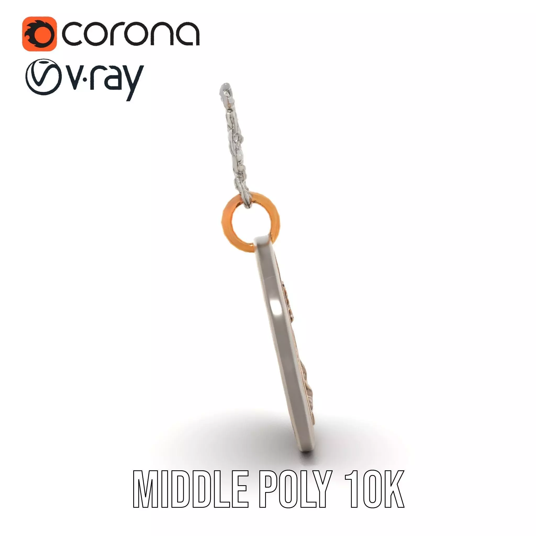 Orion Mission Medal model pack with detailed chain Low-poly 3D model_20