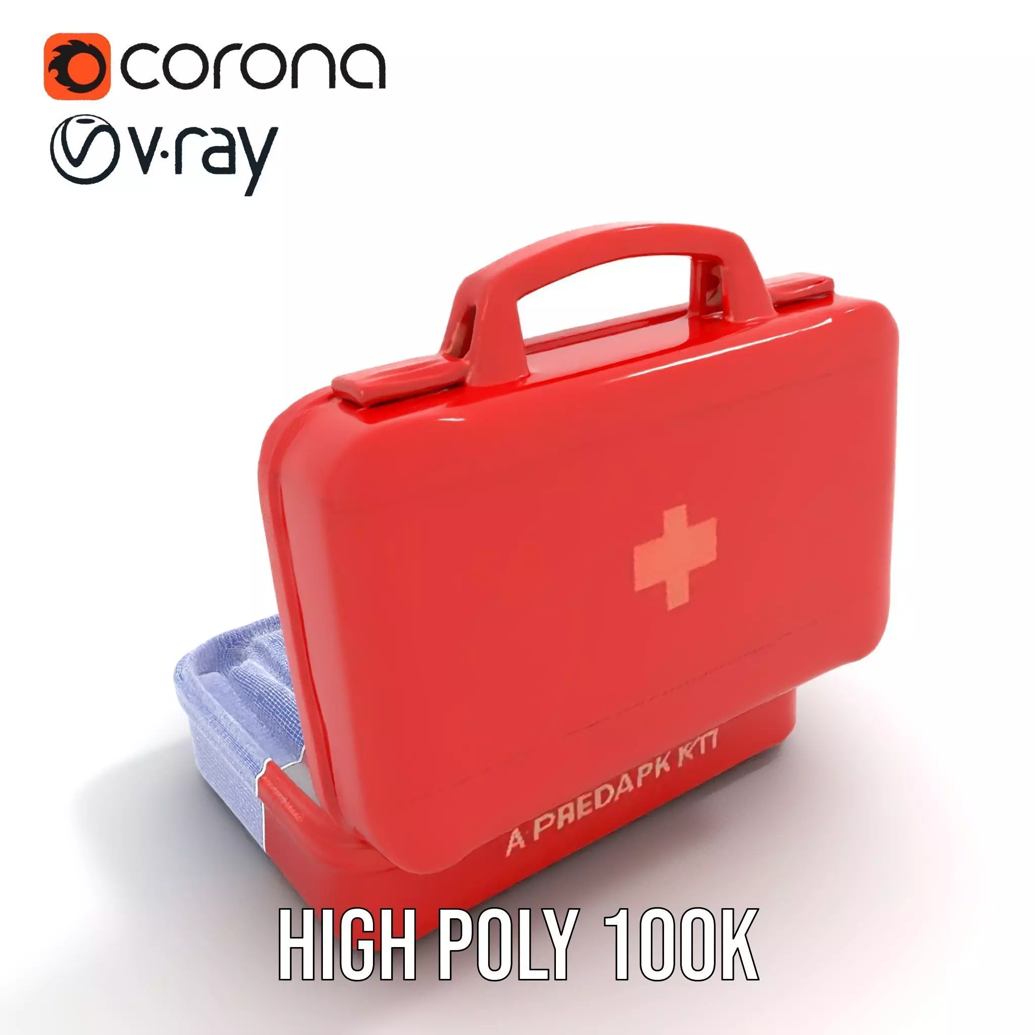 Emergency First Aid Kit Model Pack Low-poly 3D model_31