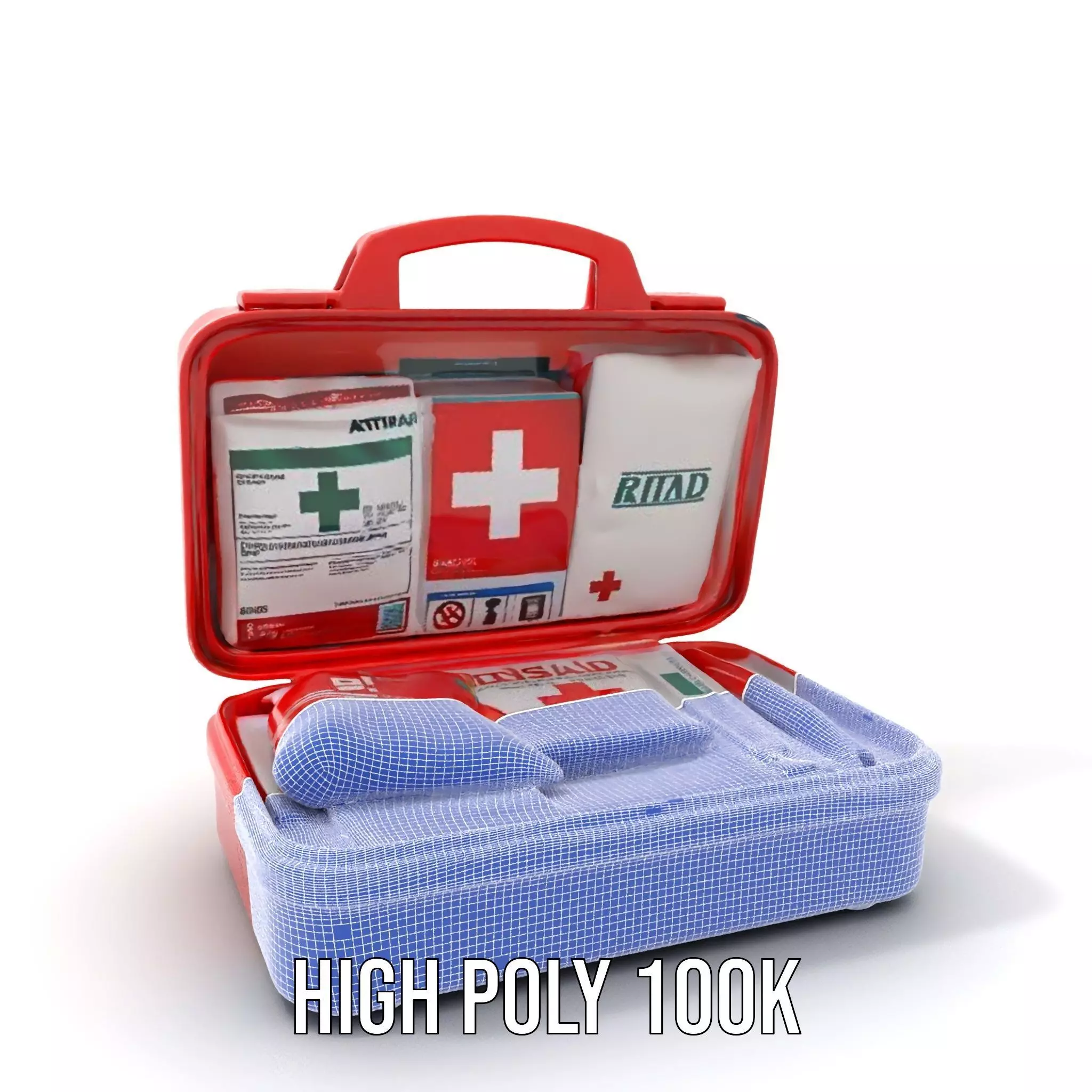 Emergency First Aid Kit Model Pack Low-poly 3D model_4
