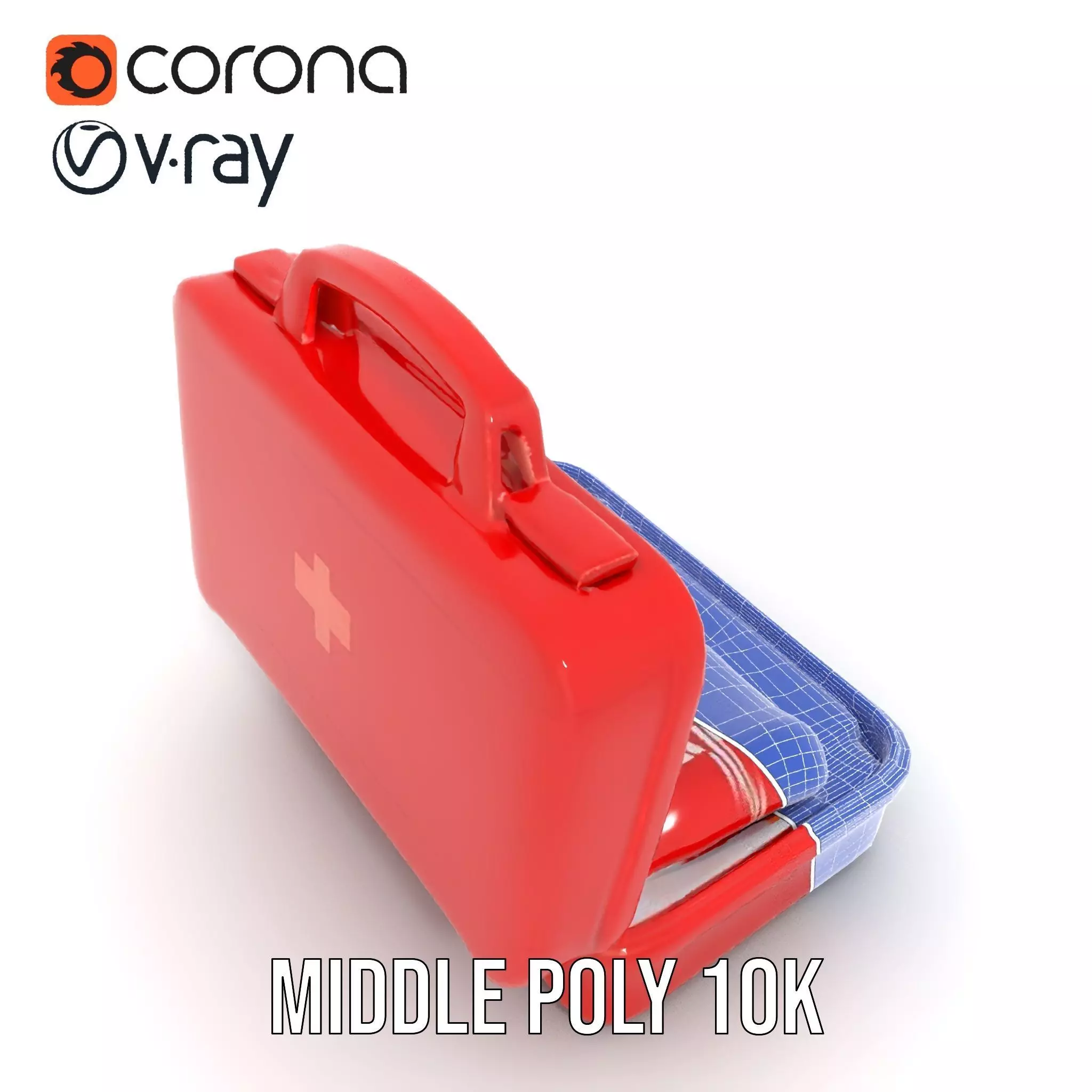 Emergency First Aid Kit Model Pack Low-poly 3D model_15