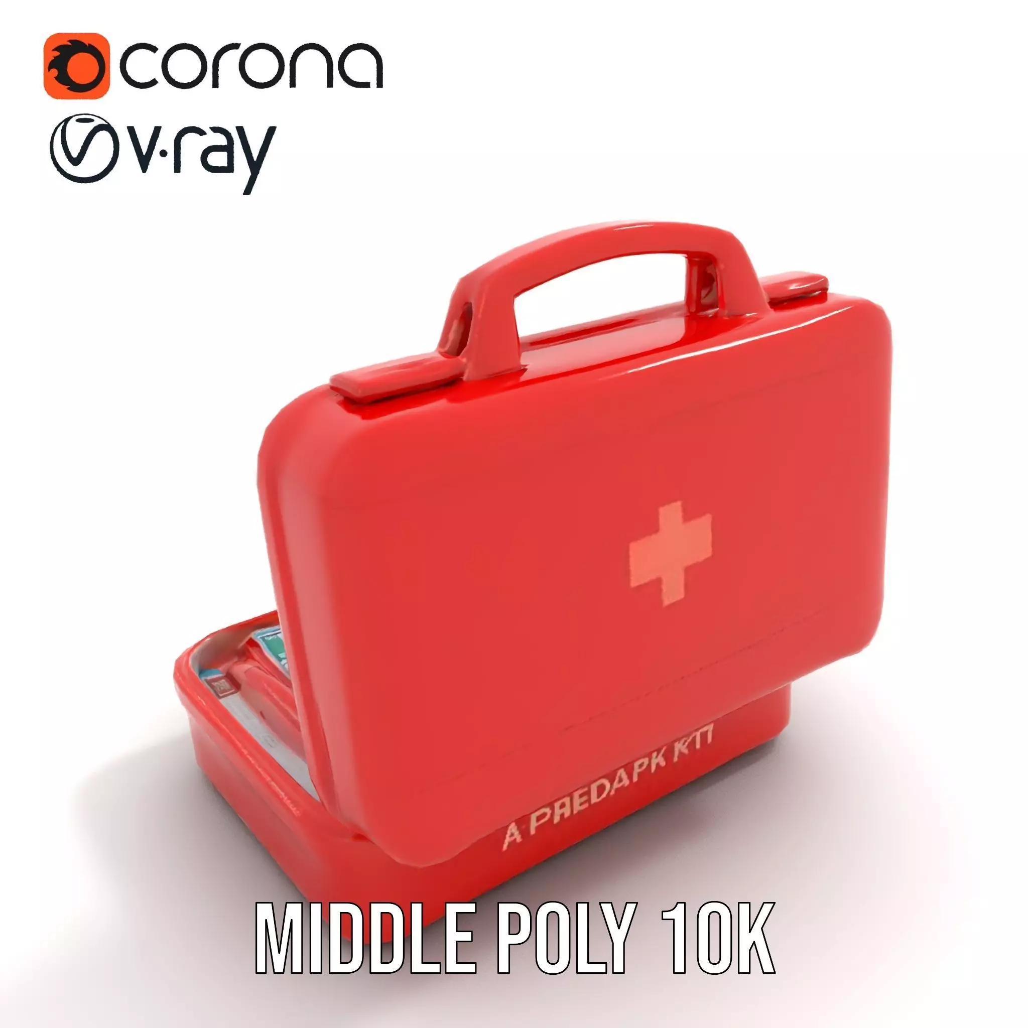Emergency First Aid Kit Model Pack Low-poly 3D model_5