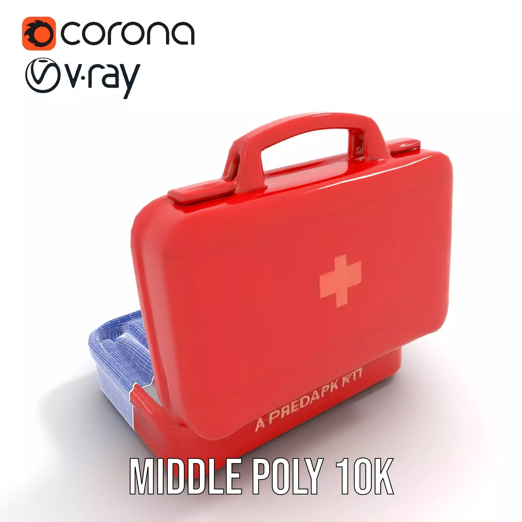 Emergency First Aid Kit Model Pack Low-poly 3D model_13