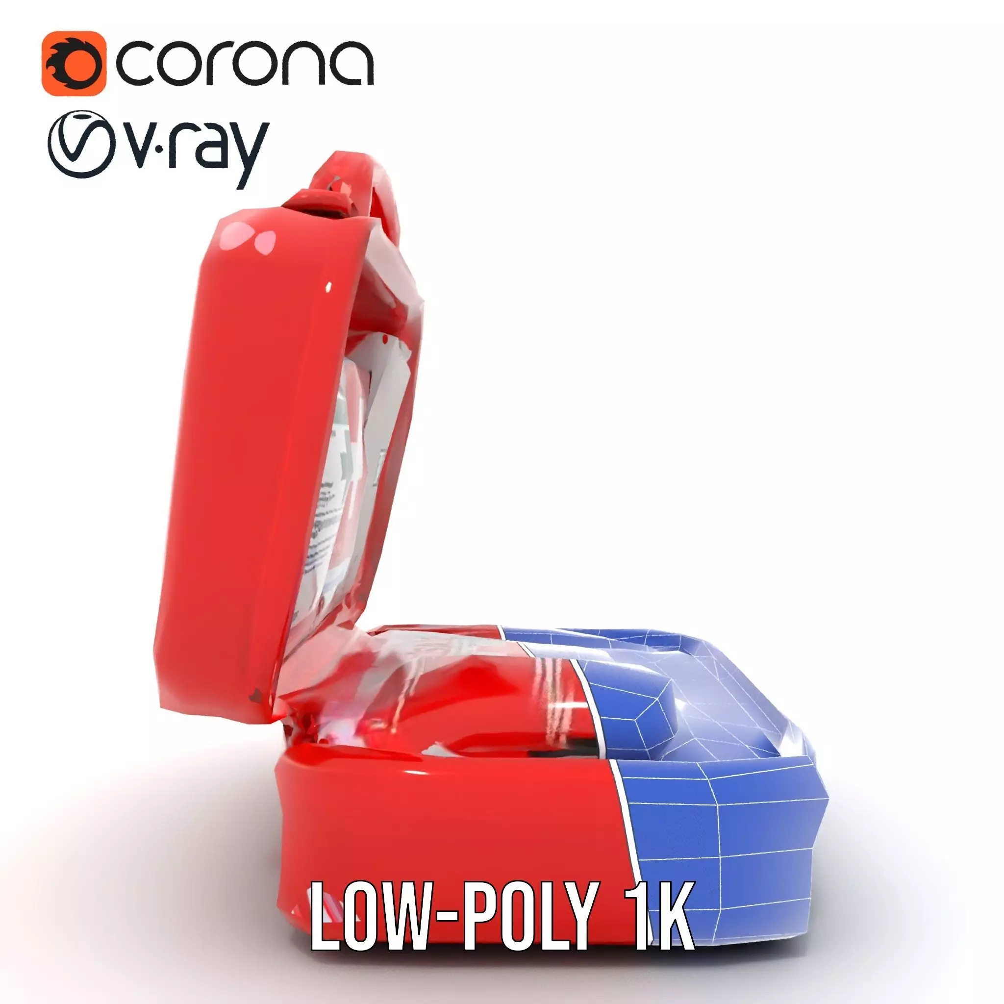 Emergency First Aid Kit Model Pack Low-poly 3D model_30