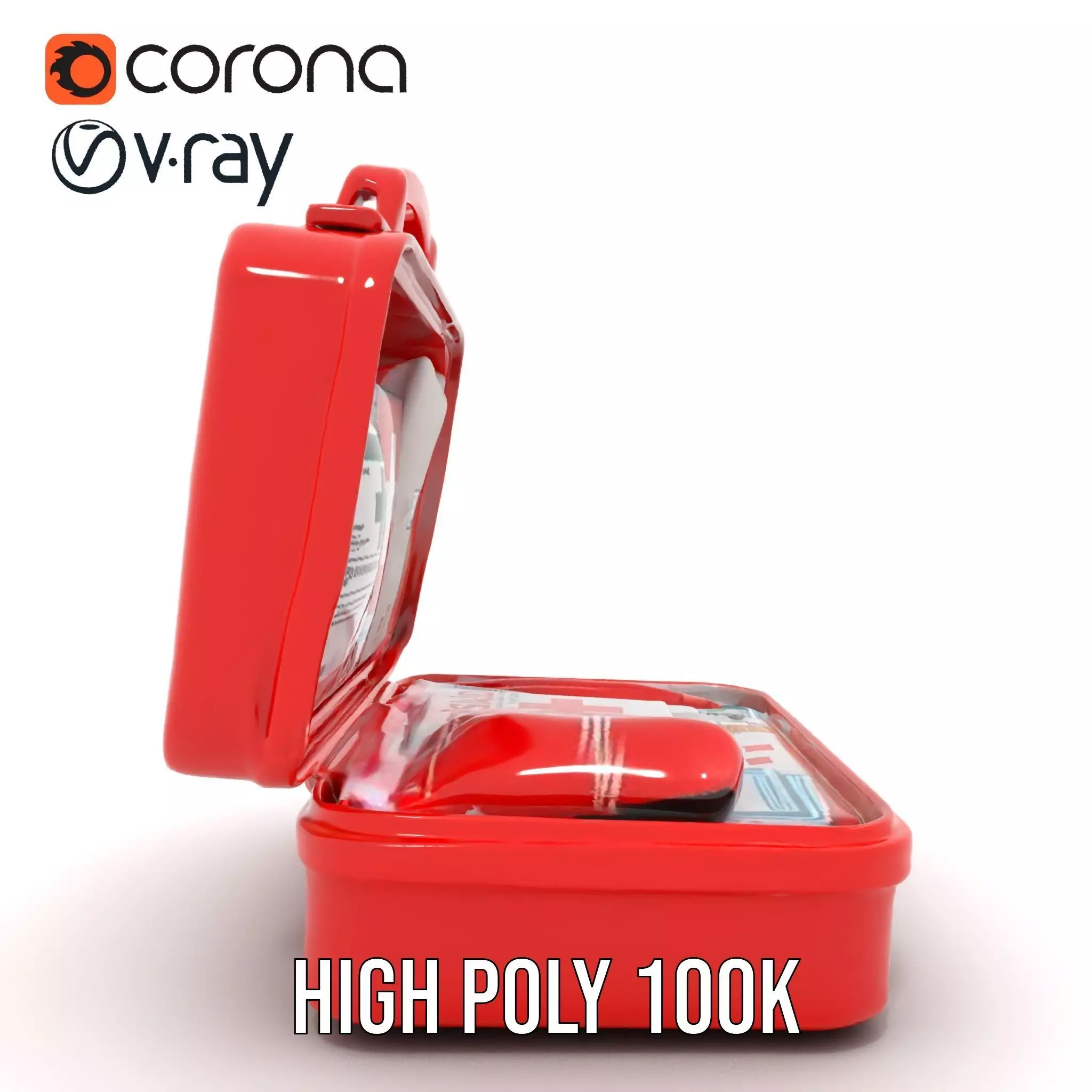 Emergency First Aid Kit Model Pack Low-poly 3D model_22