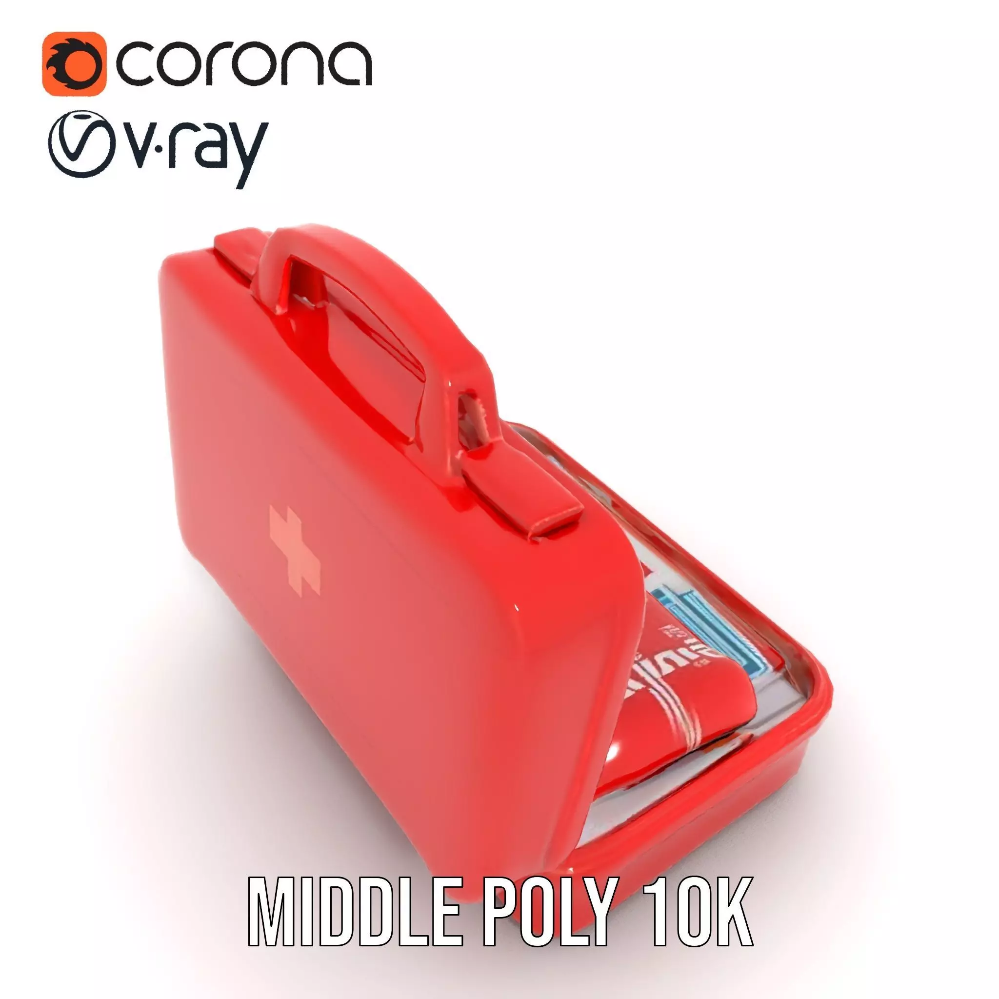 Emergency First Aid Kit Model Pack Low-poly 3D model_17