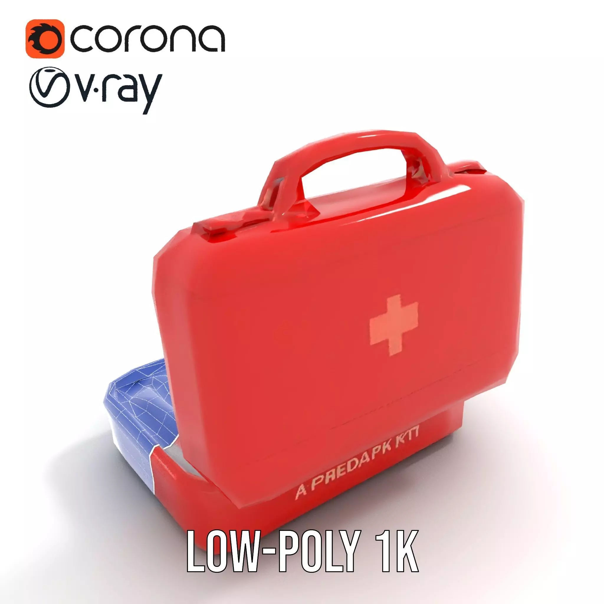 Emergency First Aid Kit Model Pack Low-poly 3D model_24