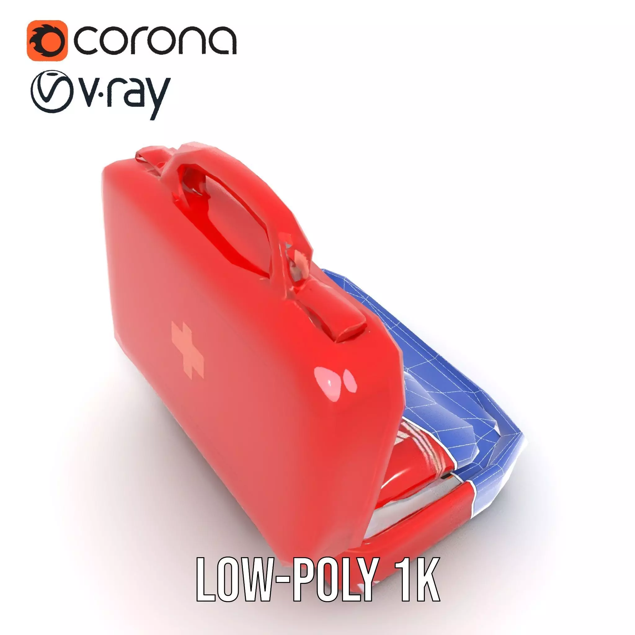 Emergency First Aid Kit Model Pack Low-poly 3D model_18