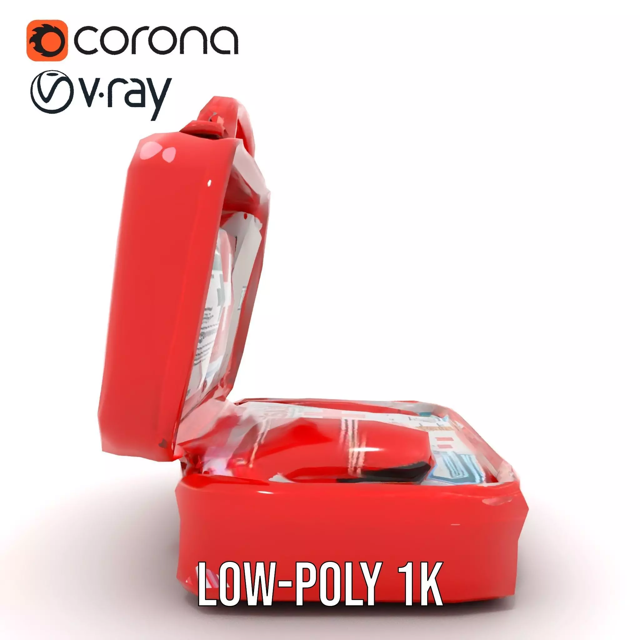 Emergency First Aid Kit Model Pack Low-poly 3D model_14