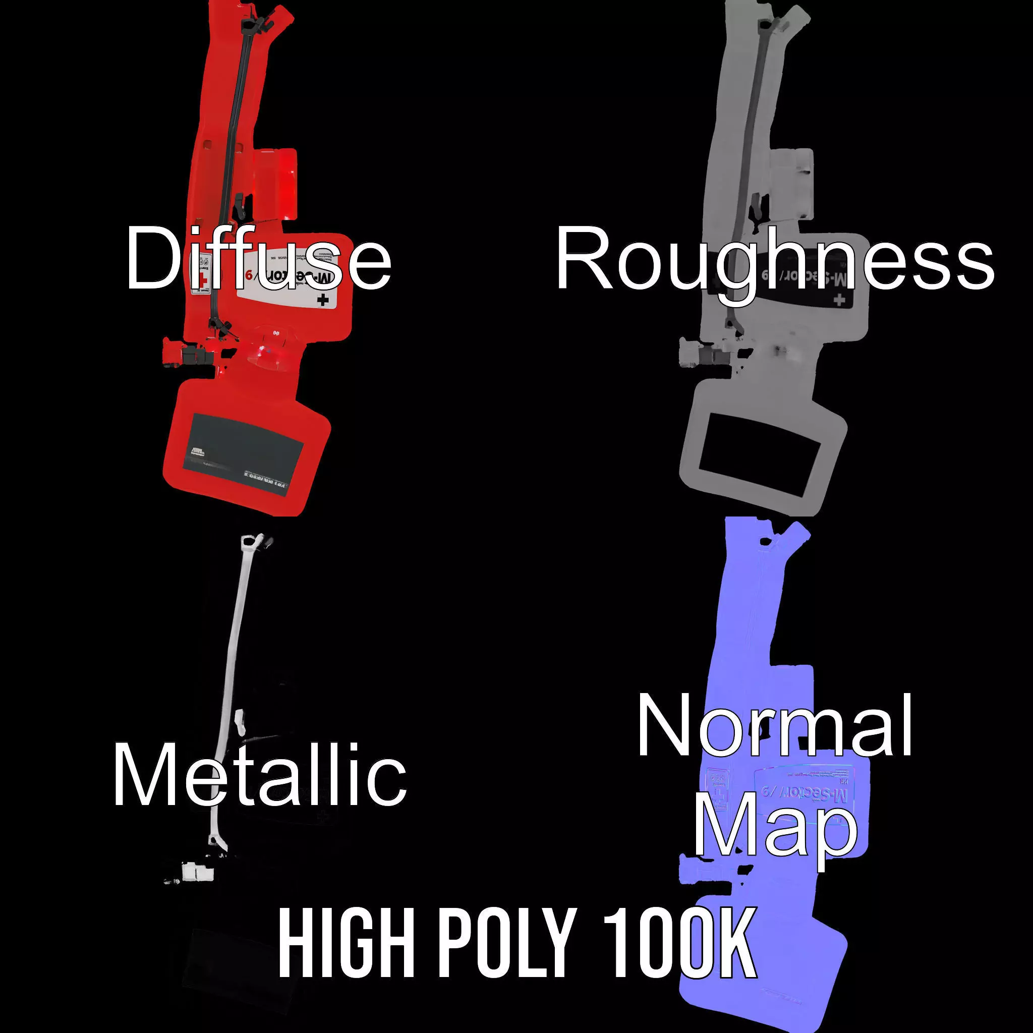 First Aid MSector Kit model pack Low-poly 3D model_4