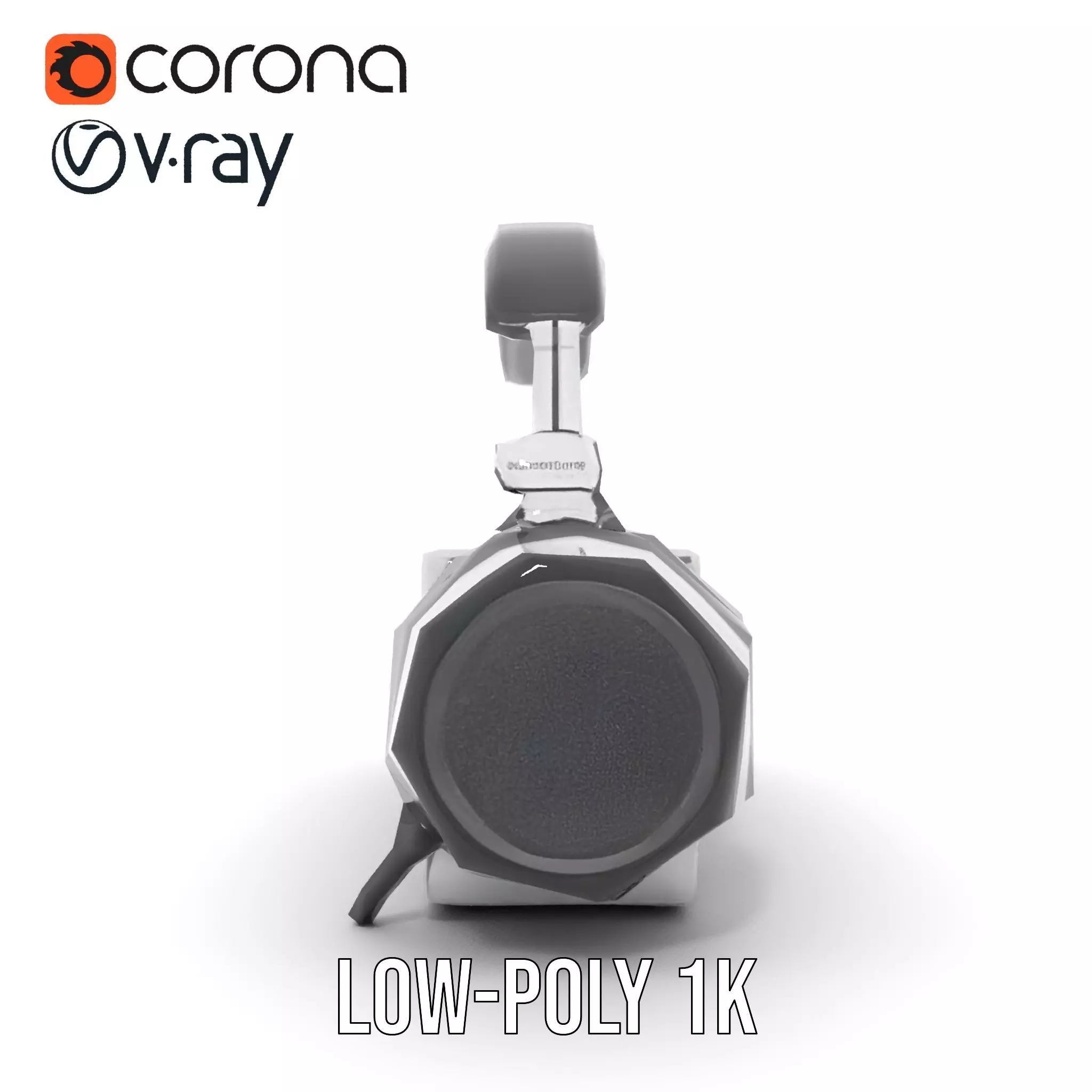 Retro Radio with Headphones Model Pack Low-poly 3D model_27