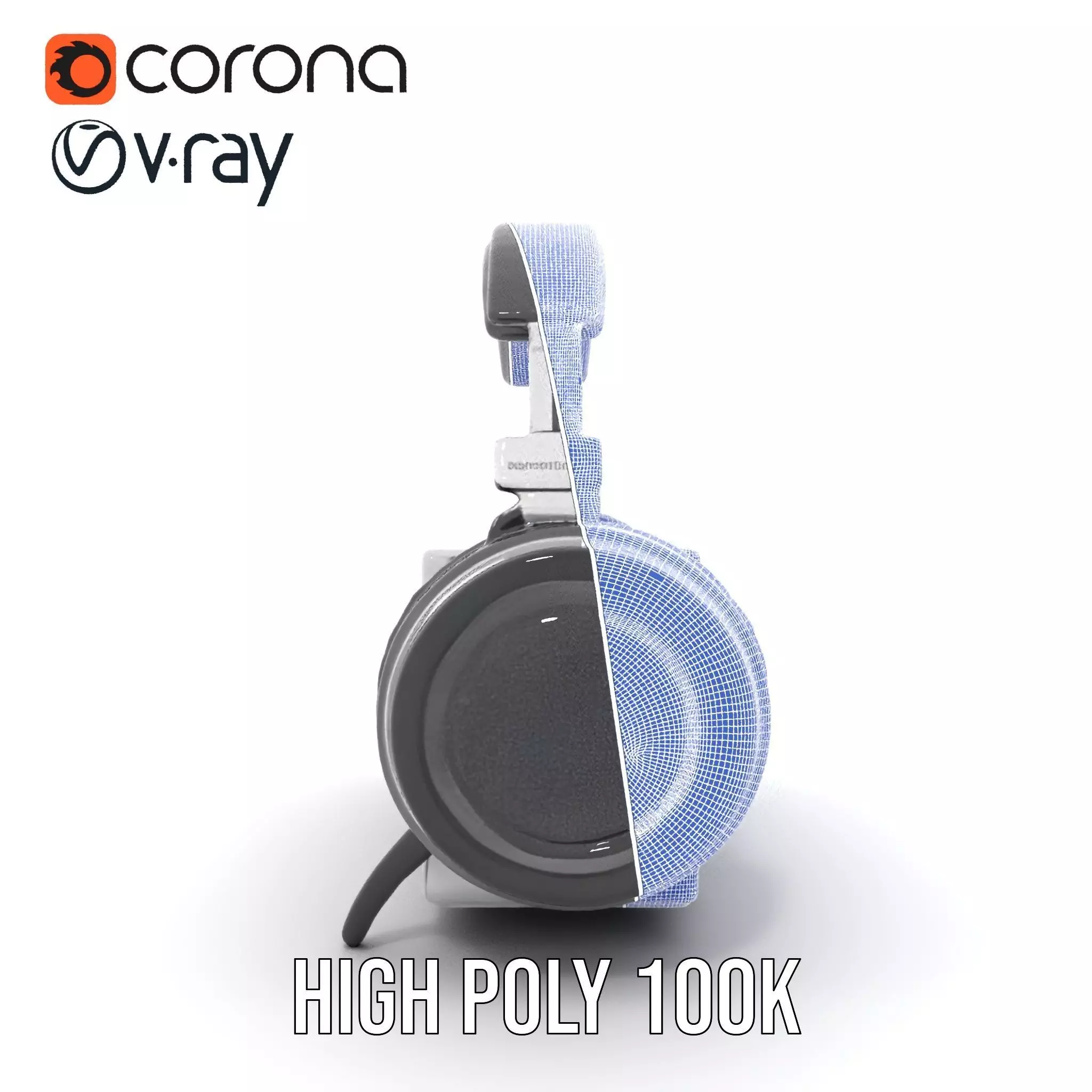 Retro Radio with Headphones Model Pack Low-poly 3D model_32