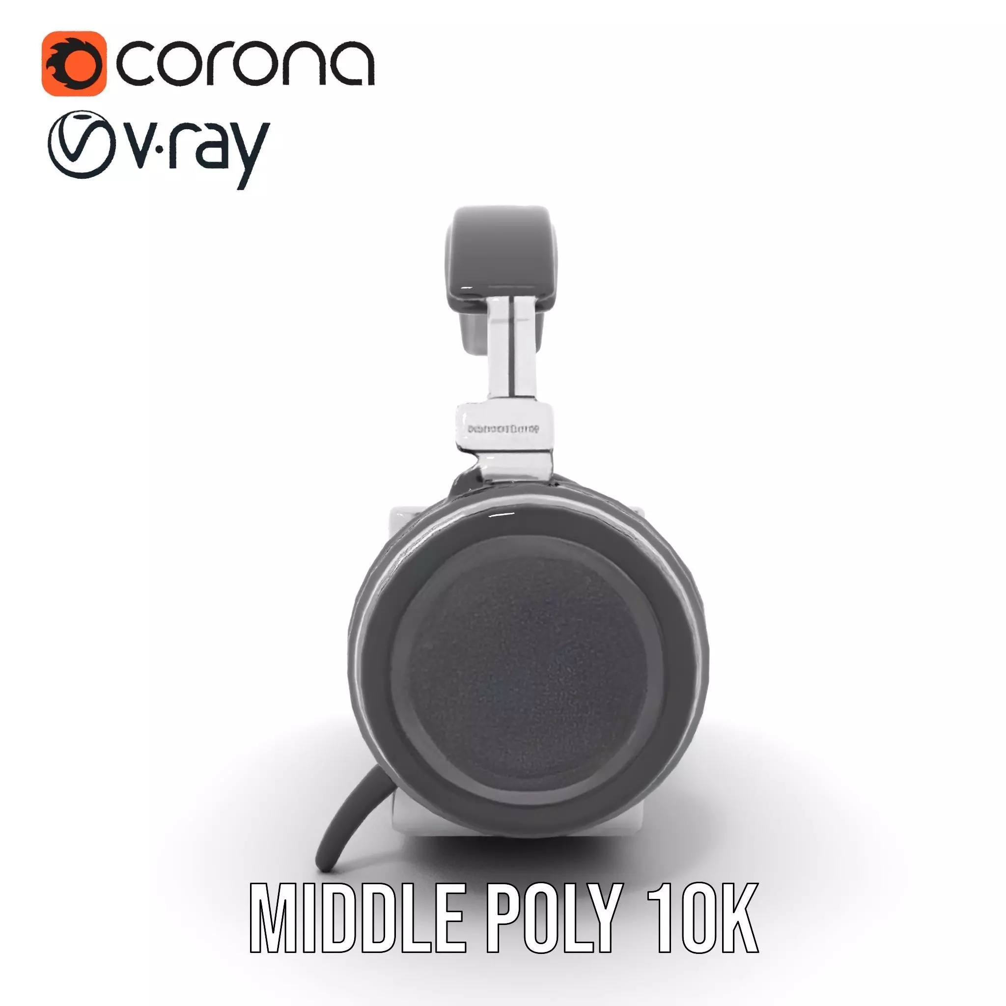 Retro Radio with Headphones Model Pack Low-poly 3D model_19