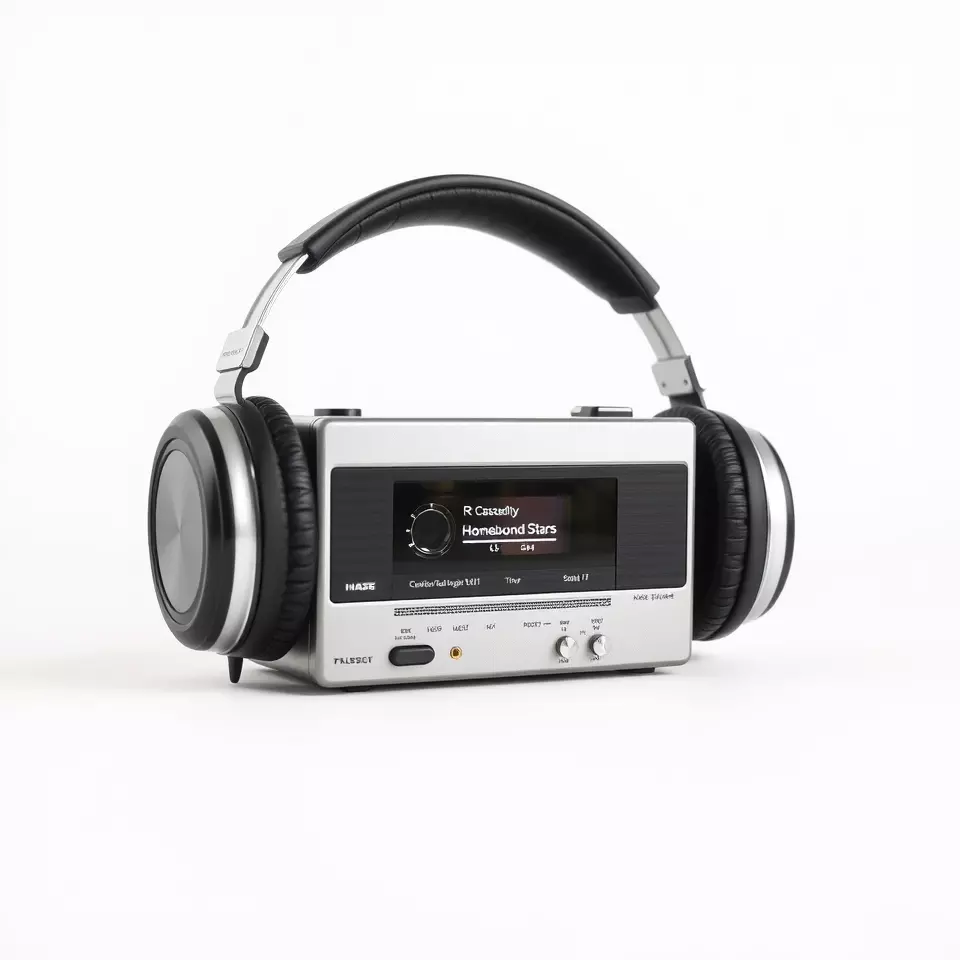 Retro Radio with Headphones Model Pack Low-poly 3D model_2