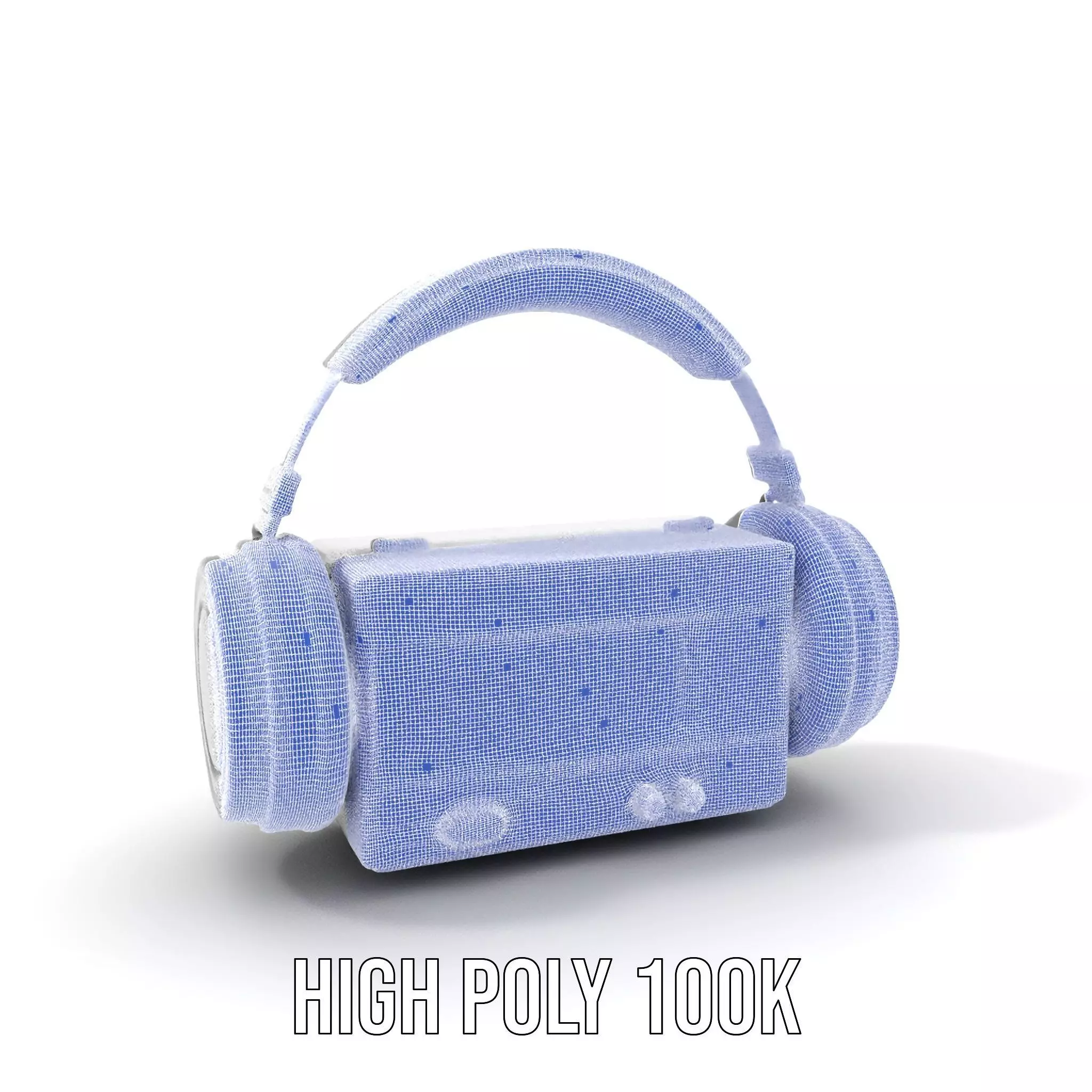 Retro Radio with Headphones Model Pack Low-poly 3D model_4