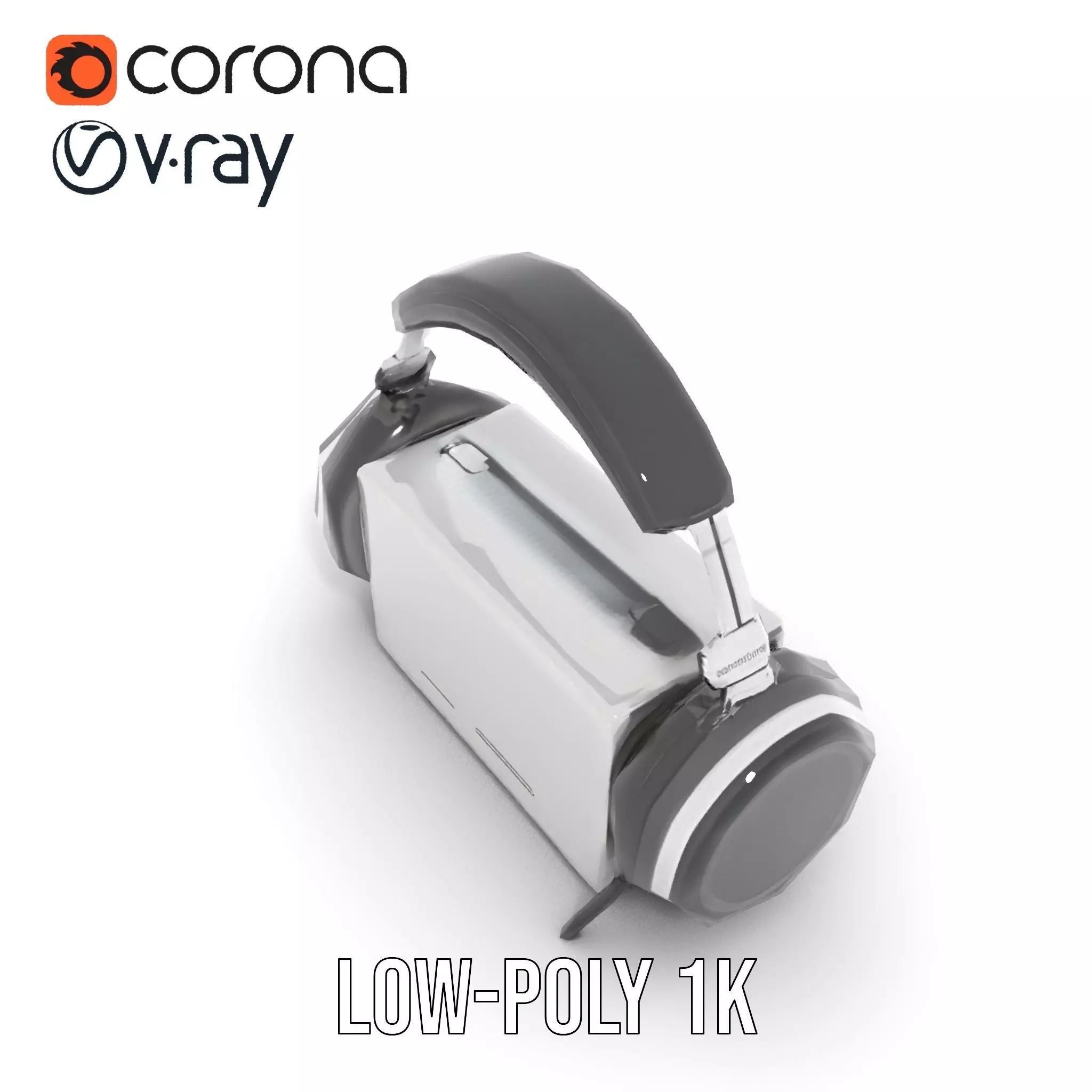 Retro Radio with Headphones Model Pack Low-poly 3D model_25