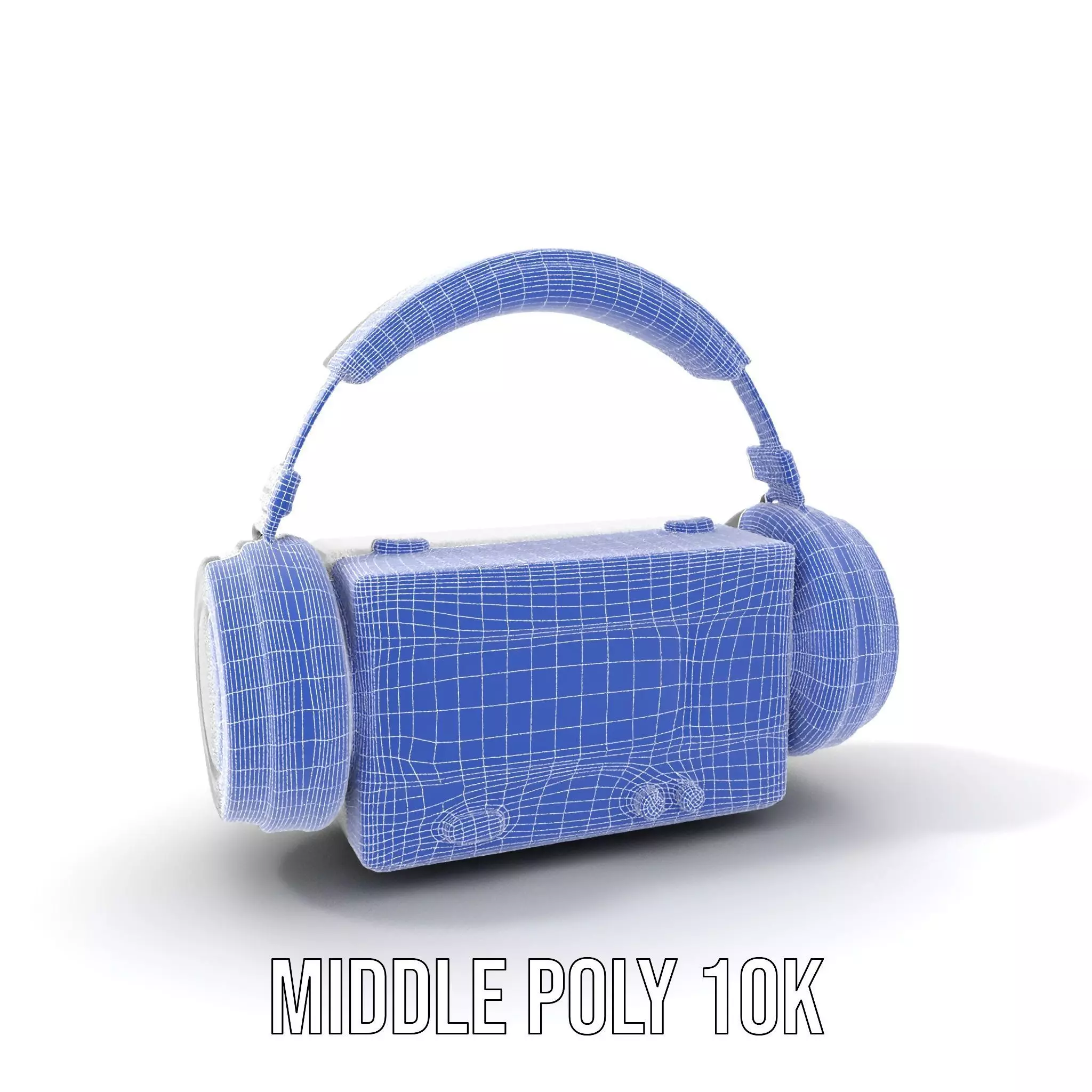 Retro Radio with Headphones Model Pack Low-poly 3D model_17