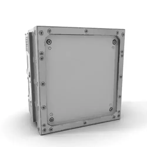 Industrial Metal Box Enclosure Model Pack Low-poly 3D model