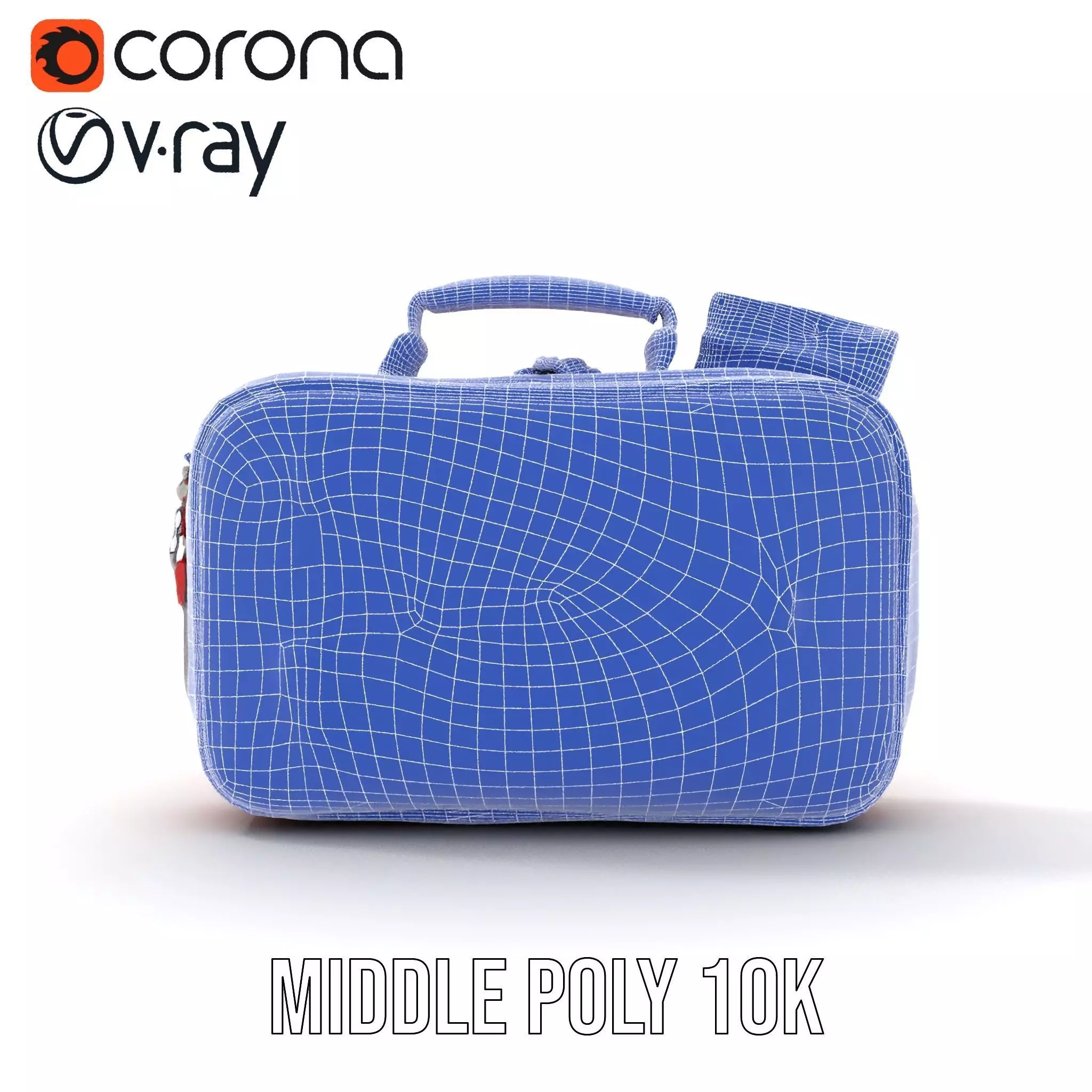 Emergency Medical Kit Model Pack Portable Red First Aid Bag Low-poly 3D model_28