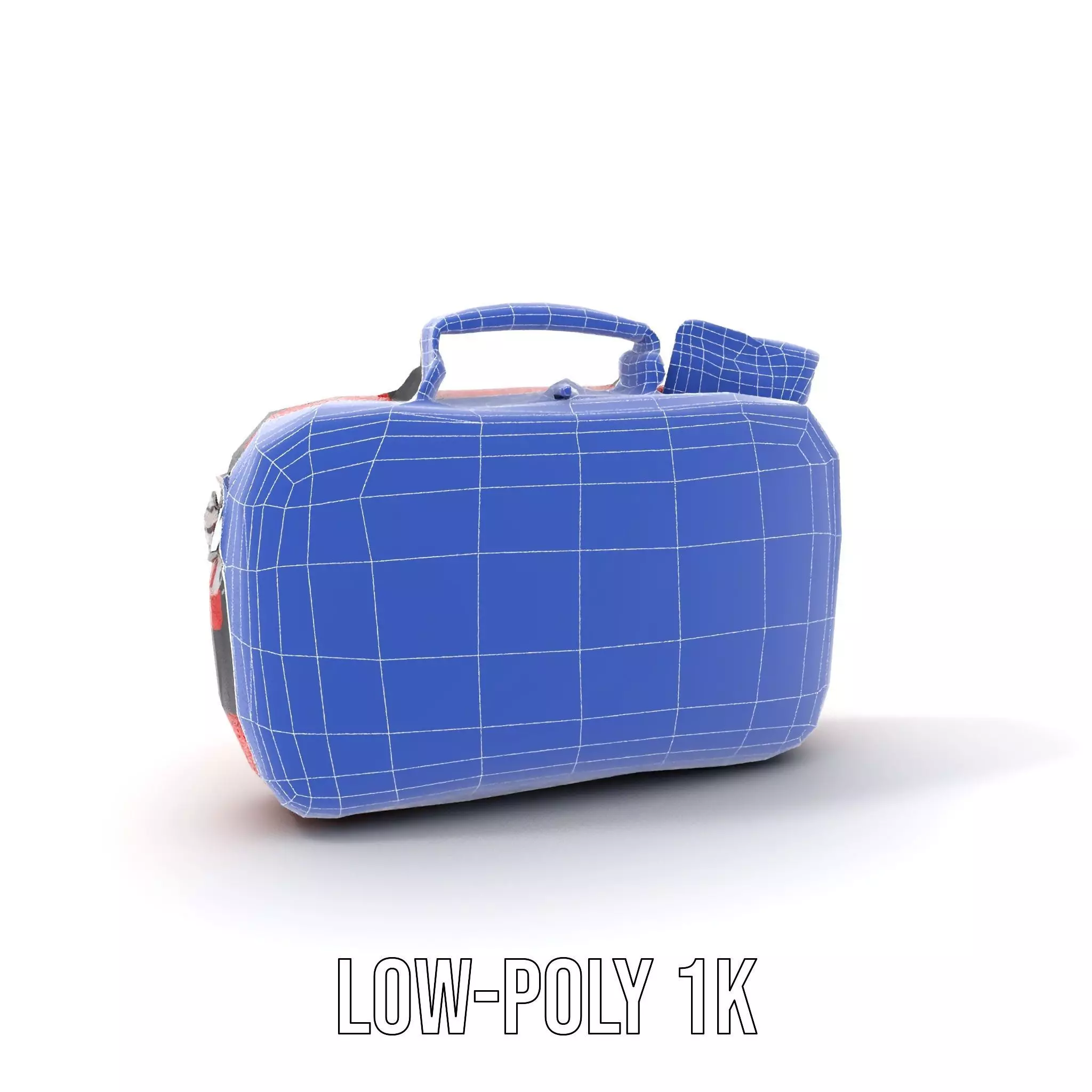 Emergency Medical Kit Model Pack Portable Red First Aid Bag Low-poly 3D model_15