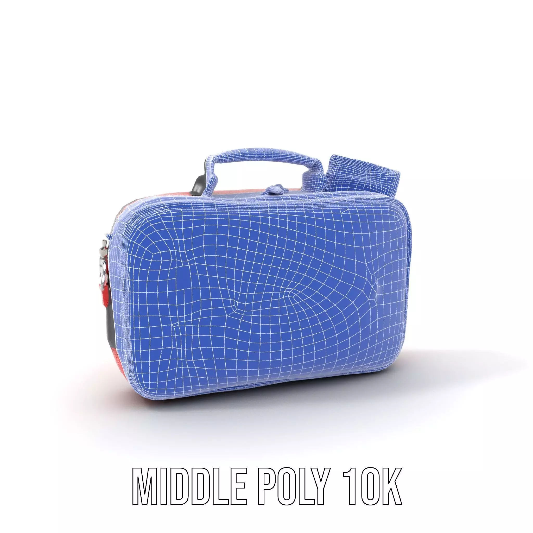 Emergency Medical Kit Model Pack Portable Red First Aid Bag Low-poly 3D model_19