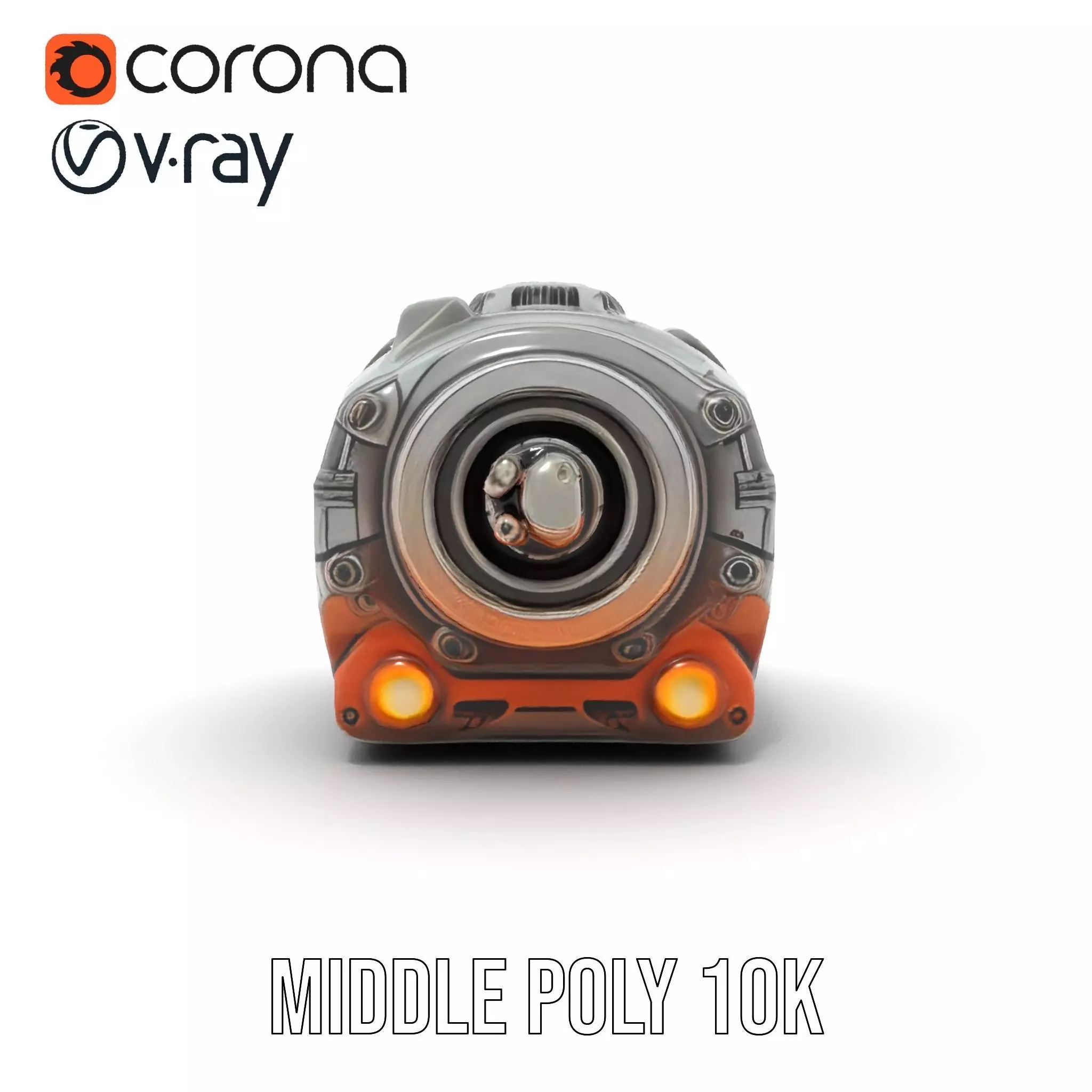 Futuristic Mechanical Cylinder Model Pack Low-poly 3D model_20