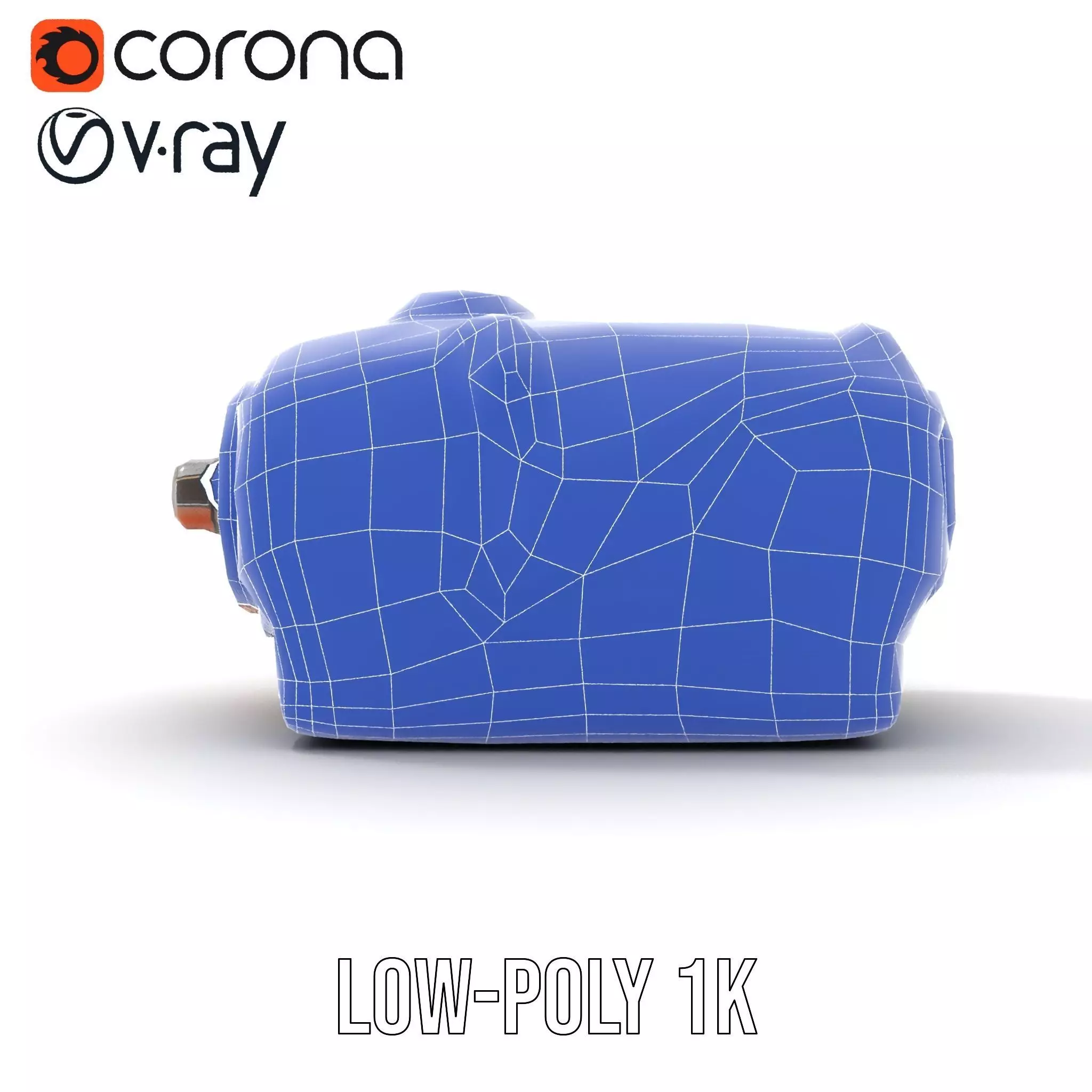 Futuristic Mechanical Cylinder Model Pack Low-poly 3D model_24