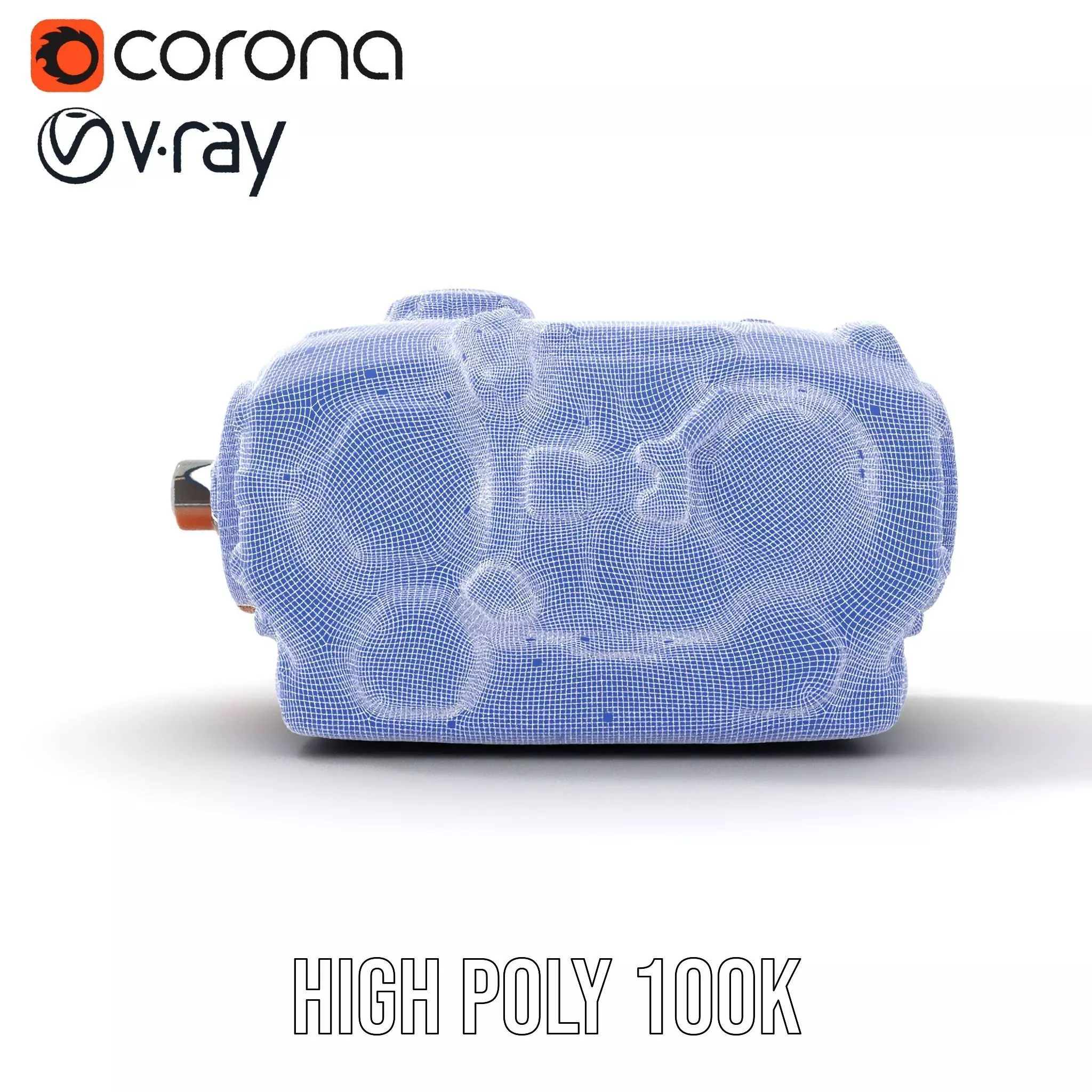 Futuristic Mechanical Cylinder Model Pack Low-poly 3D model_33