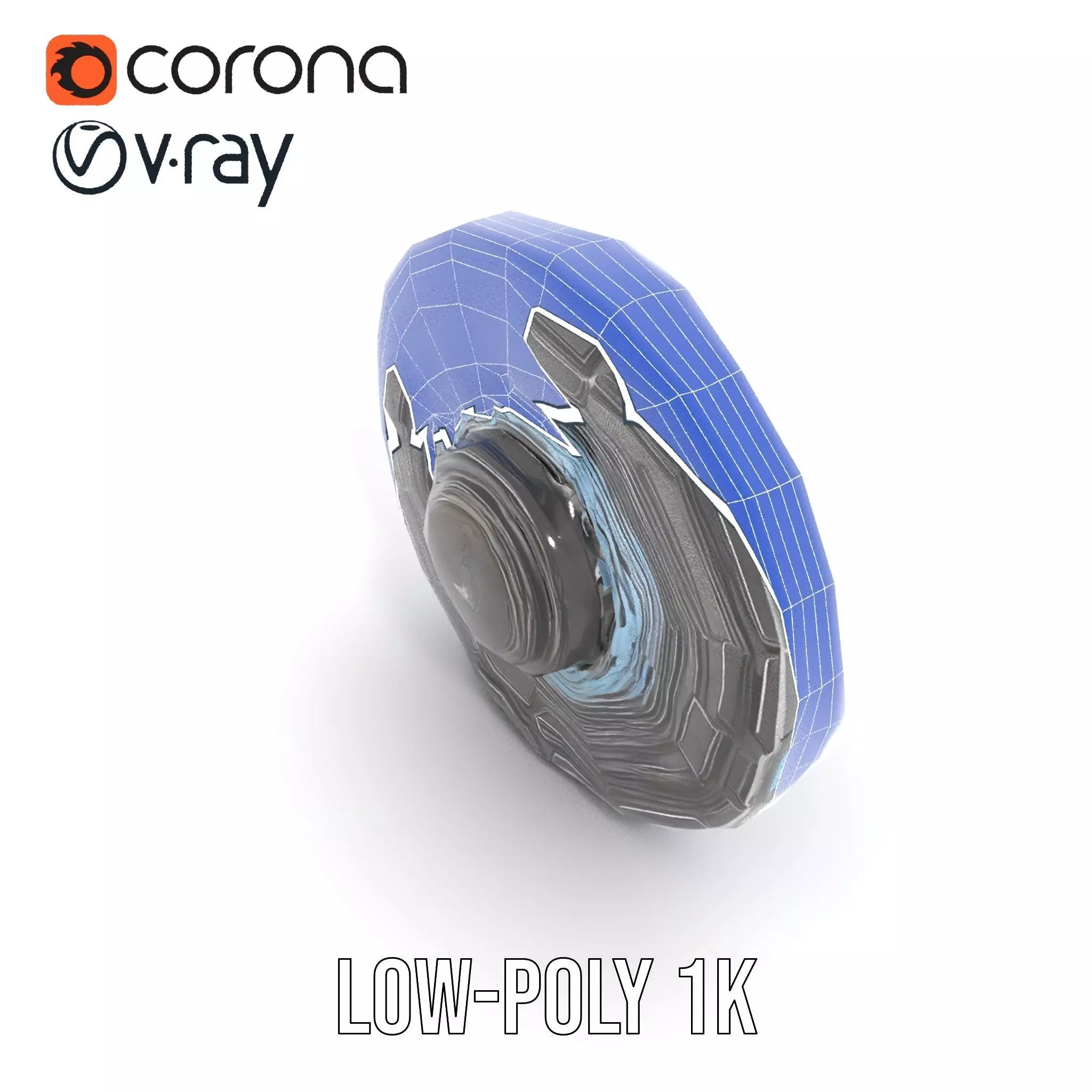 Futuristic Shield Model Pack Low-poly 3D model_19