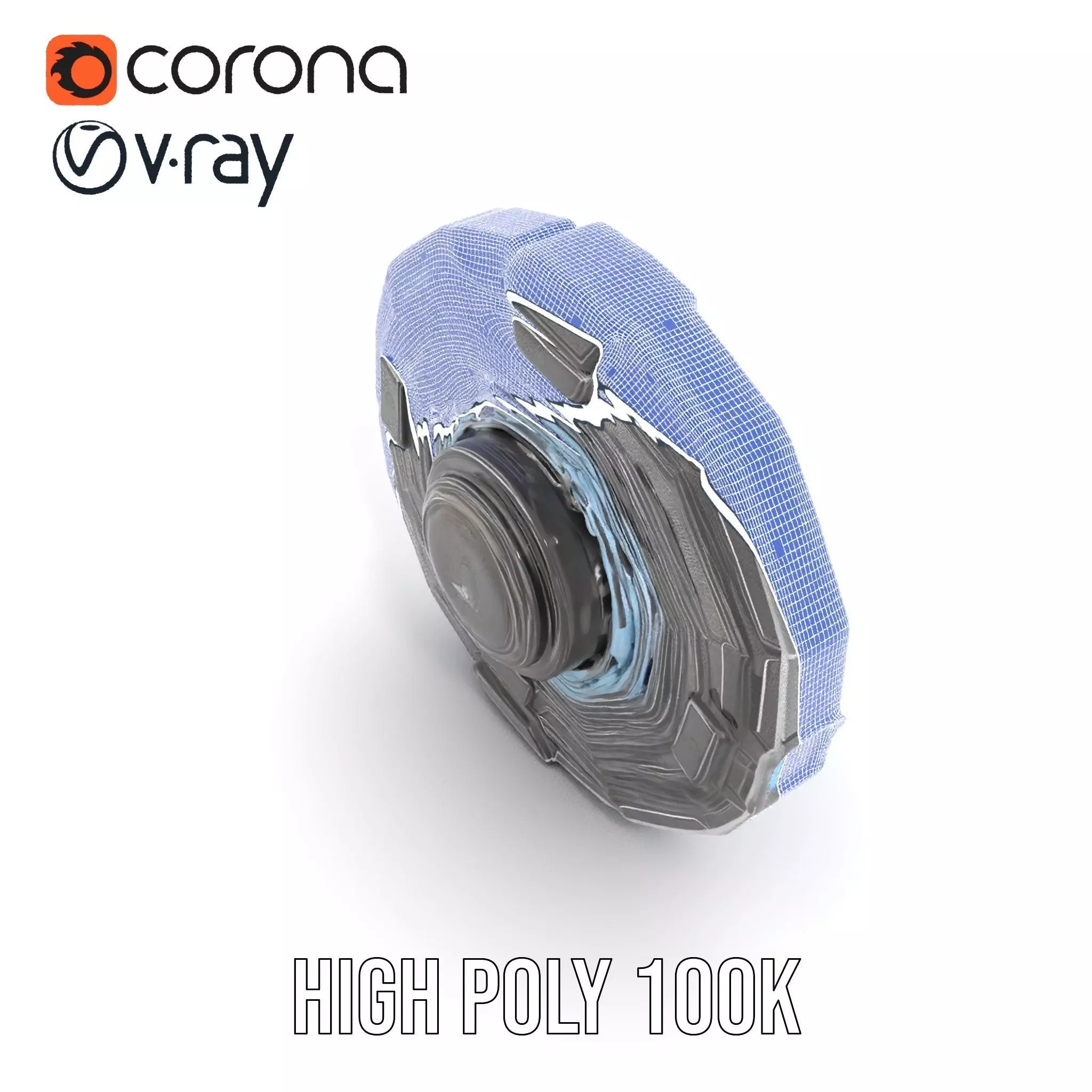 Futuristic Shield Model Pack Low-poly 3D model_33