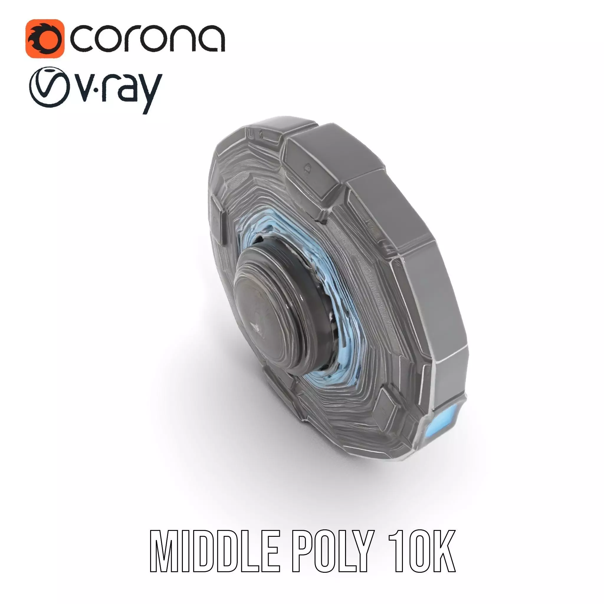 Futuristic Shield Model Pack Low-poly 3D model_12