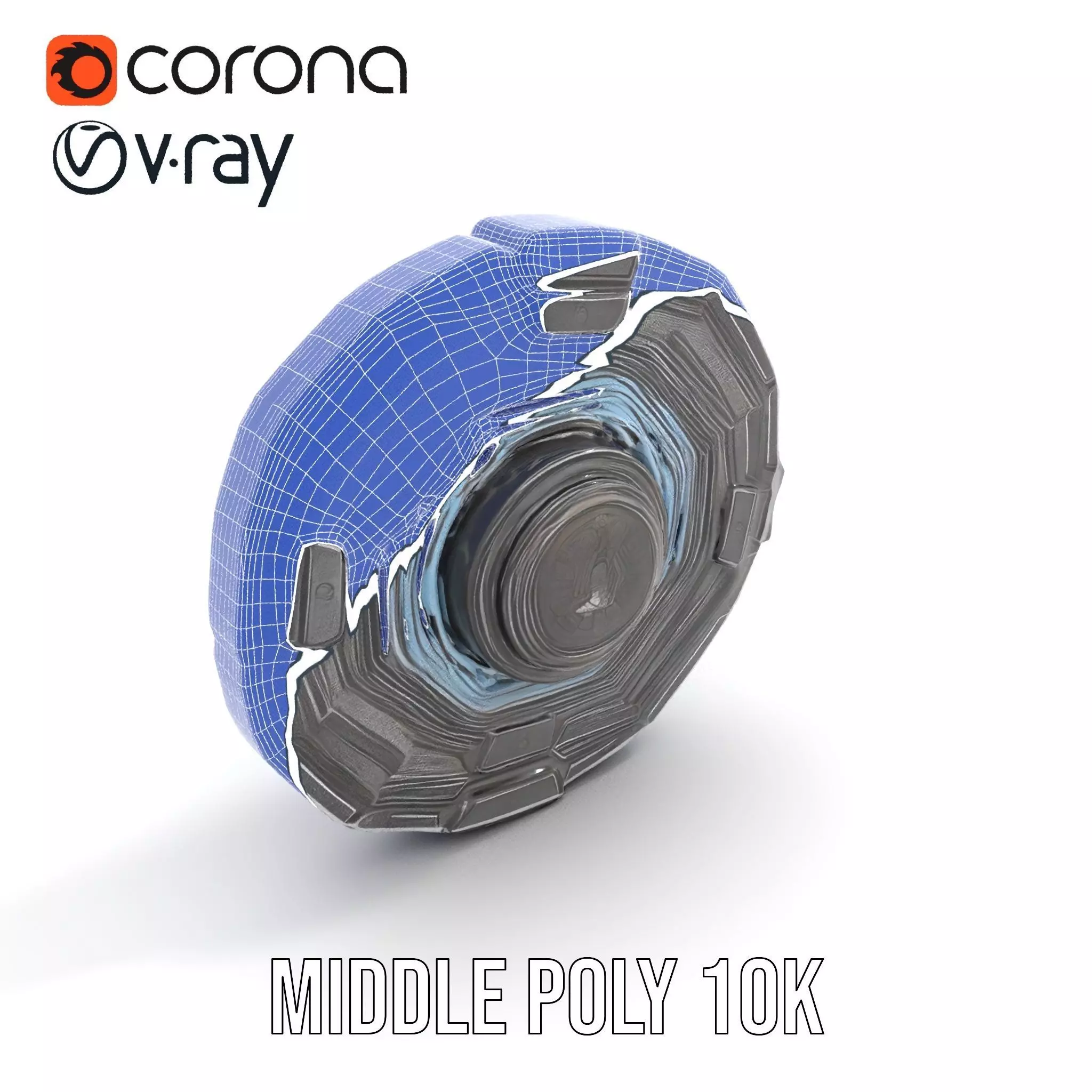 Futuristic Shield Model Pack Low-poly 3D model_26