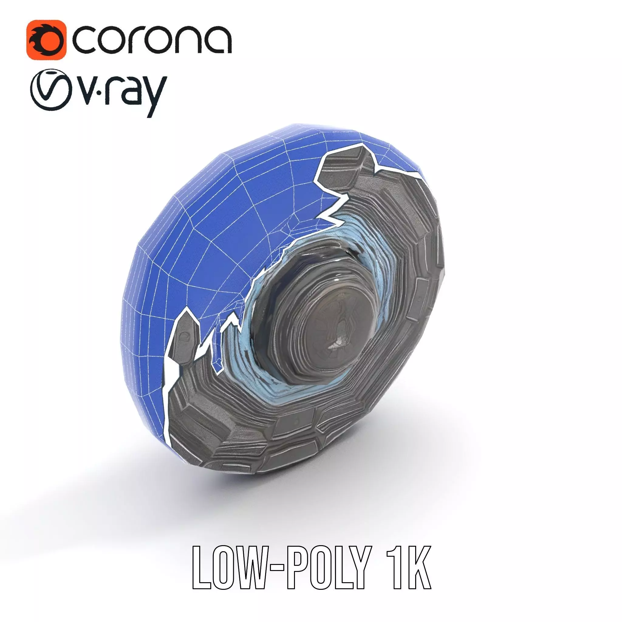 Futuristic Shield Model Pack Low-poly 3D model_27