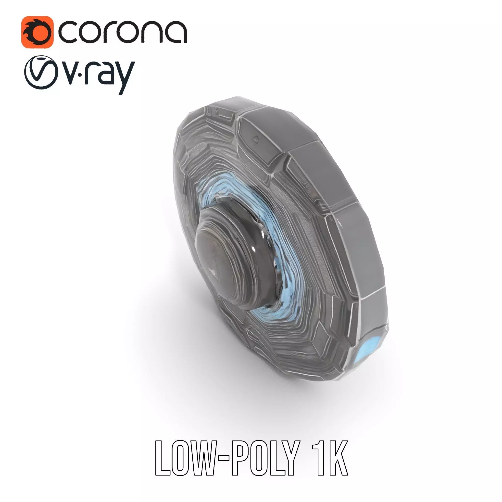 Futuristic Shield Model Pack Low-poly 3D model_21