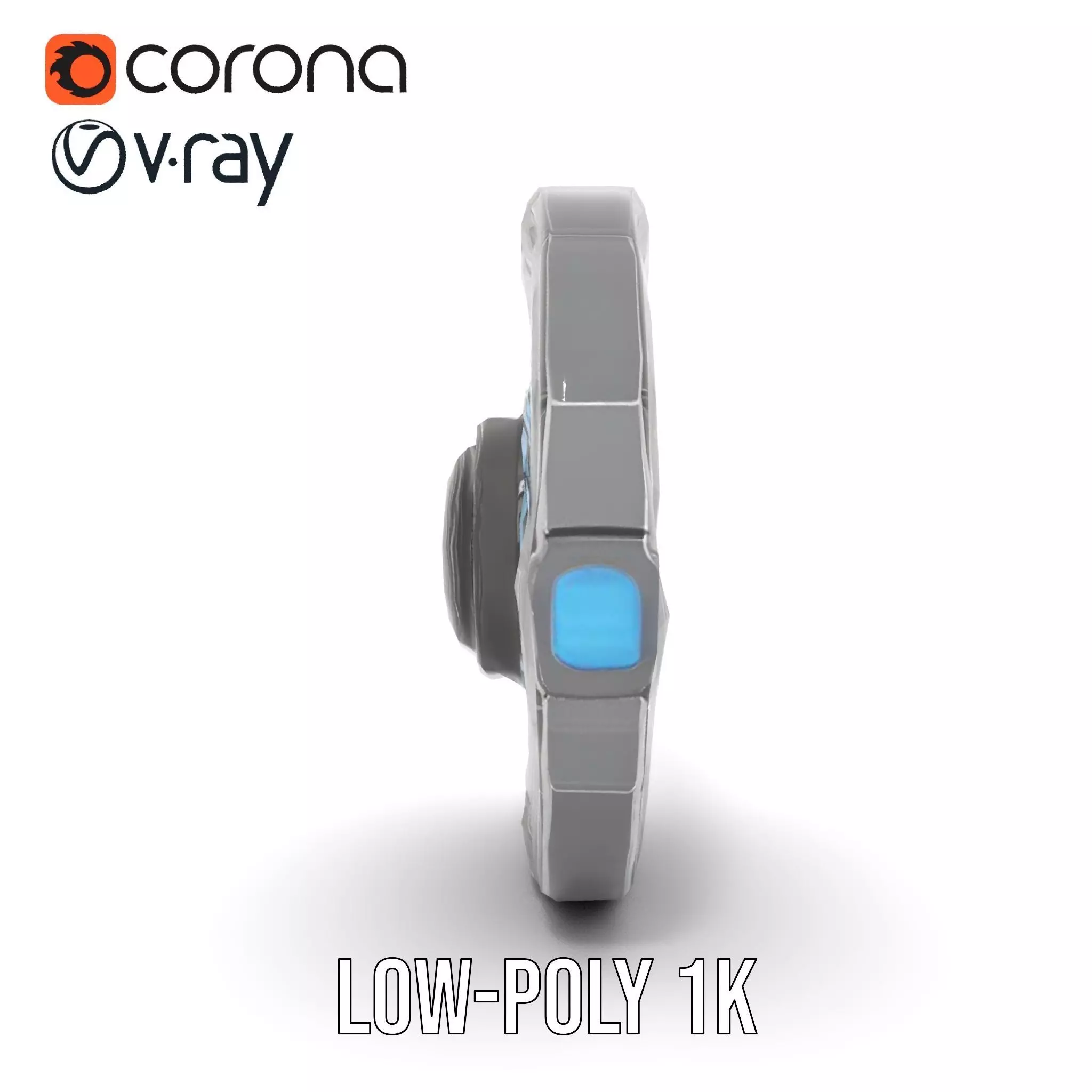 Futuristic Shield Model Pack Low-poly 3D model_16