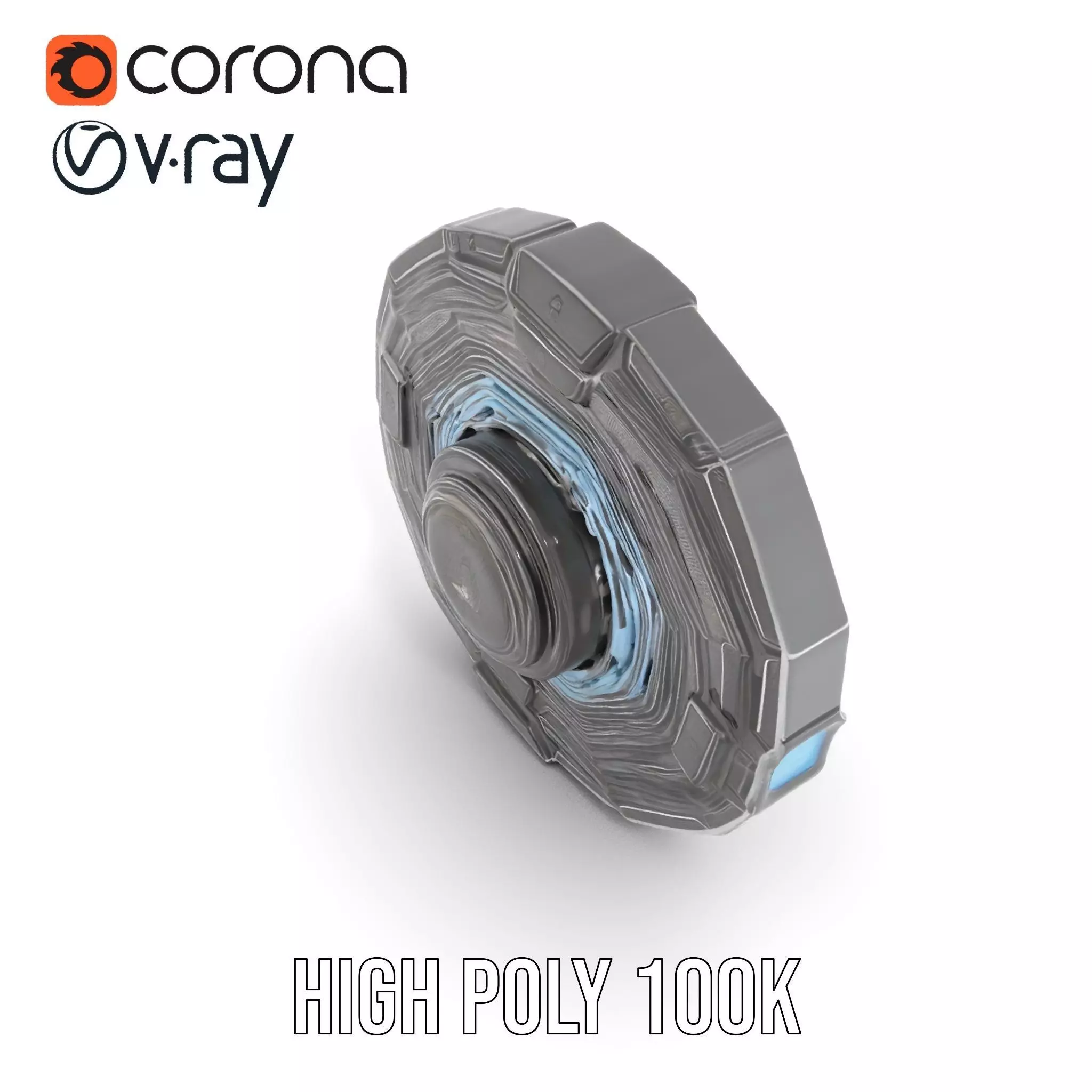 Futuristic Shield Model Pack Low-poly 3D model_14